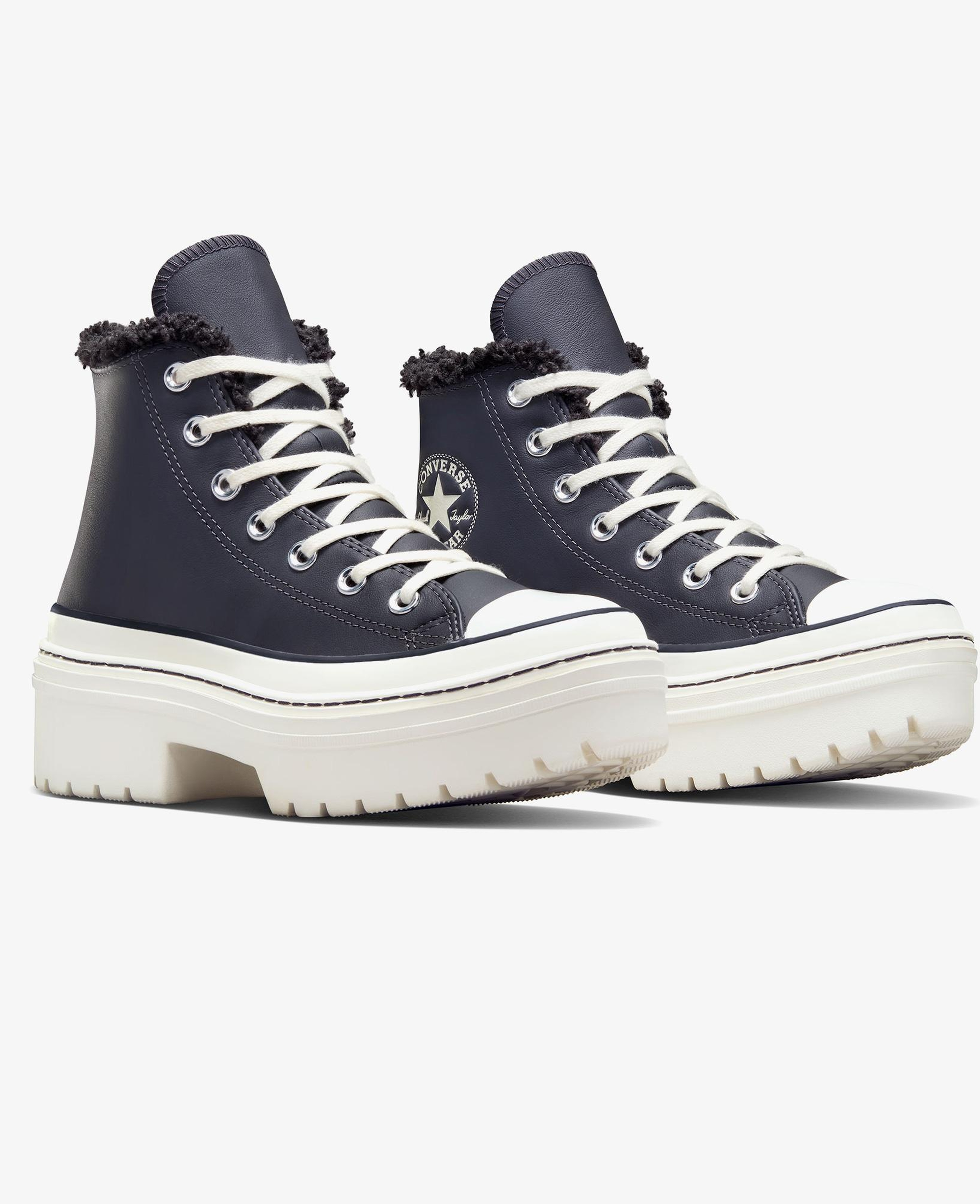 Converse Chuck Taylor All Star Lugged Lift Unisex Lacivert Deri Platform Bot