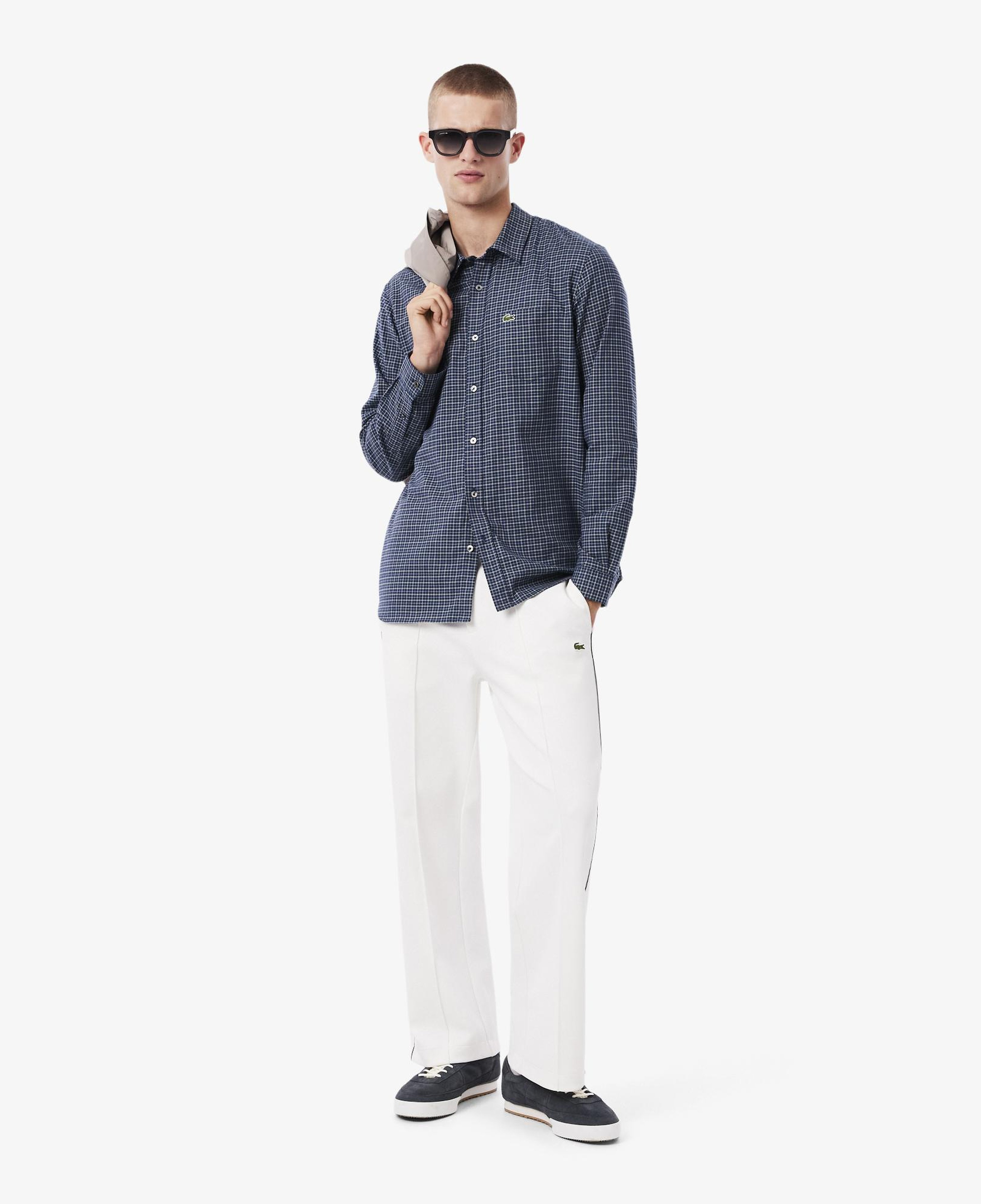 Lacoste Erkek Regular Fit Kareli Lacivert Gömlek