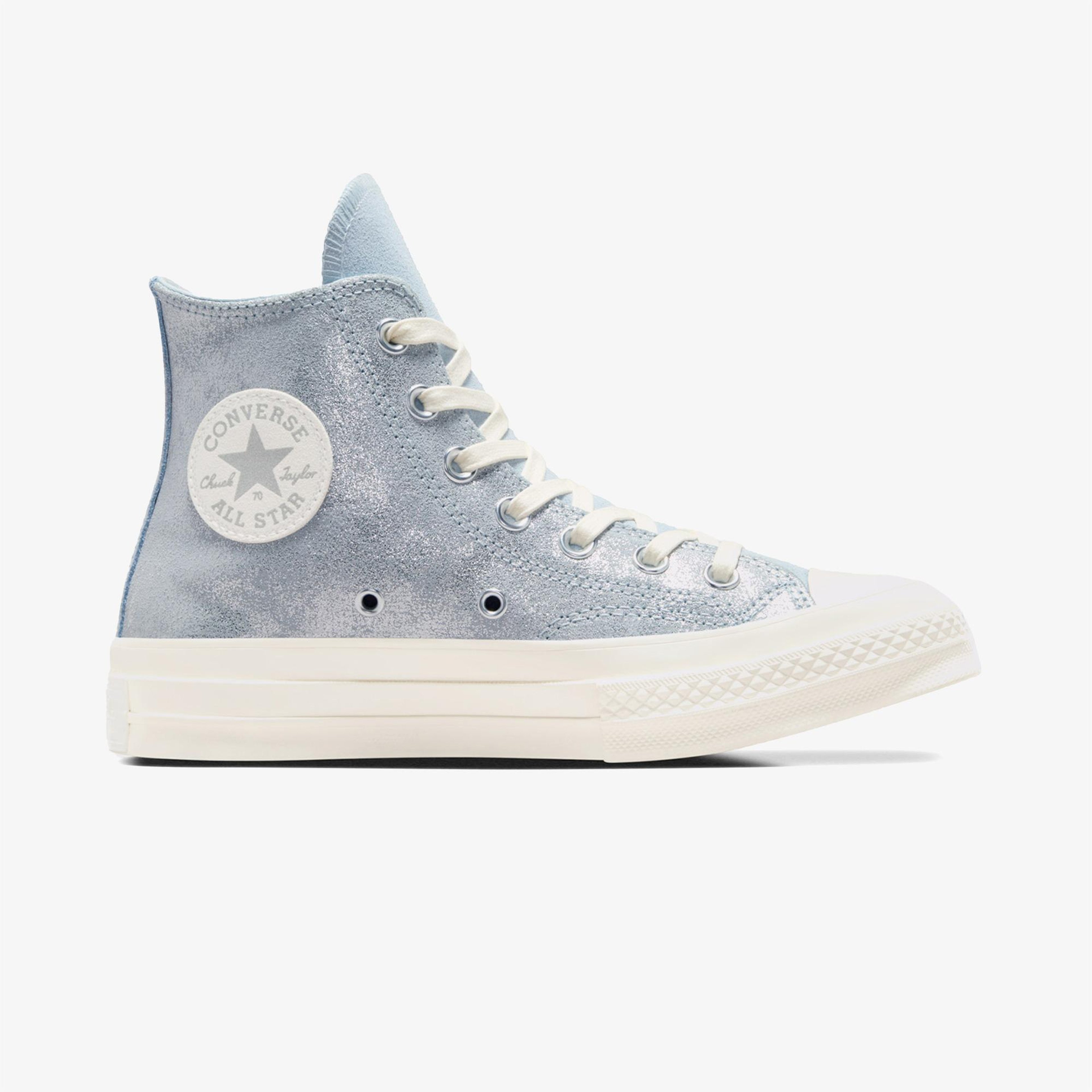Converse Chuck 70 Suede Shimmer Unisex Mavi Süet Deri Sneaker