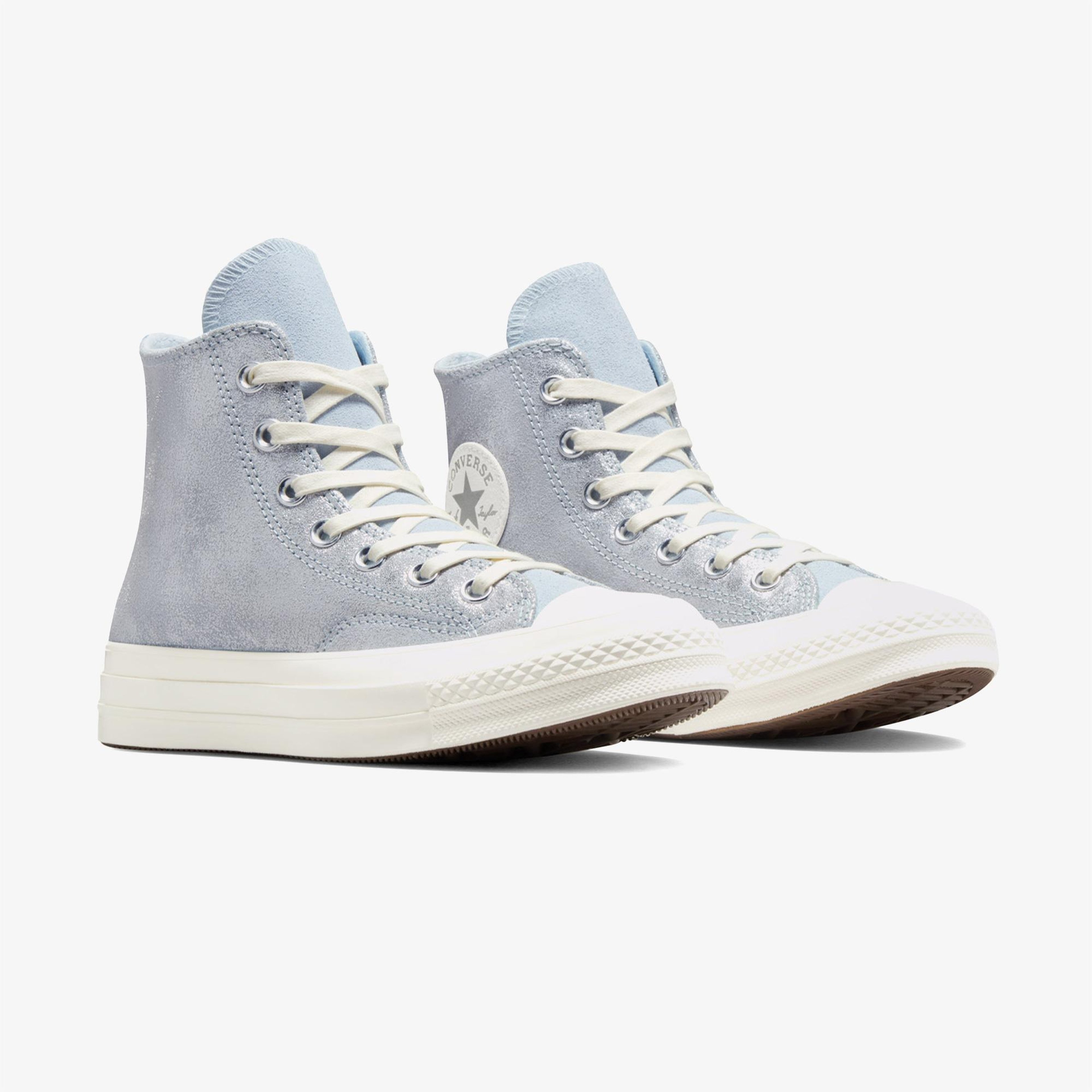 Converse Chuck 70 Suede Shimmer Unisex Mavi Süet Deri Sneaker