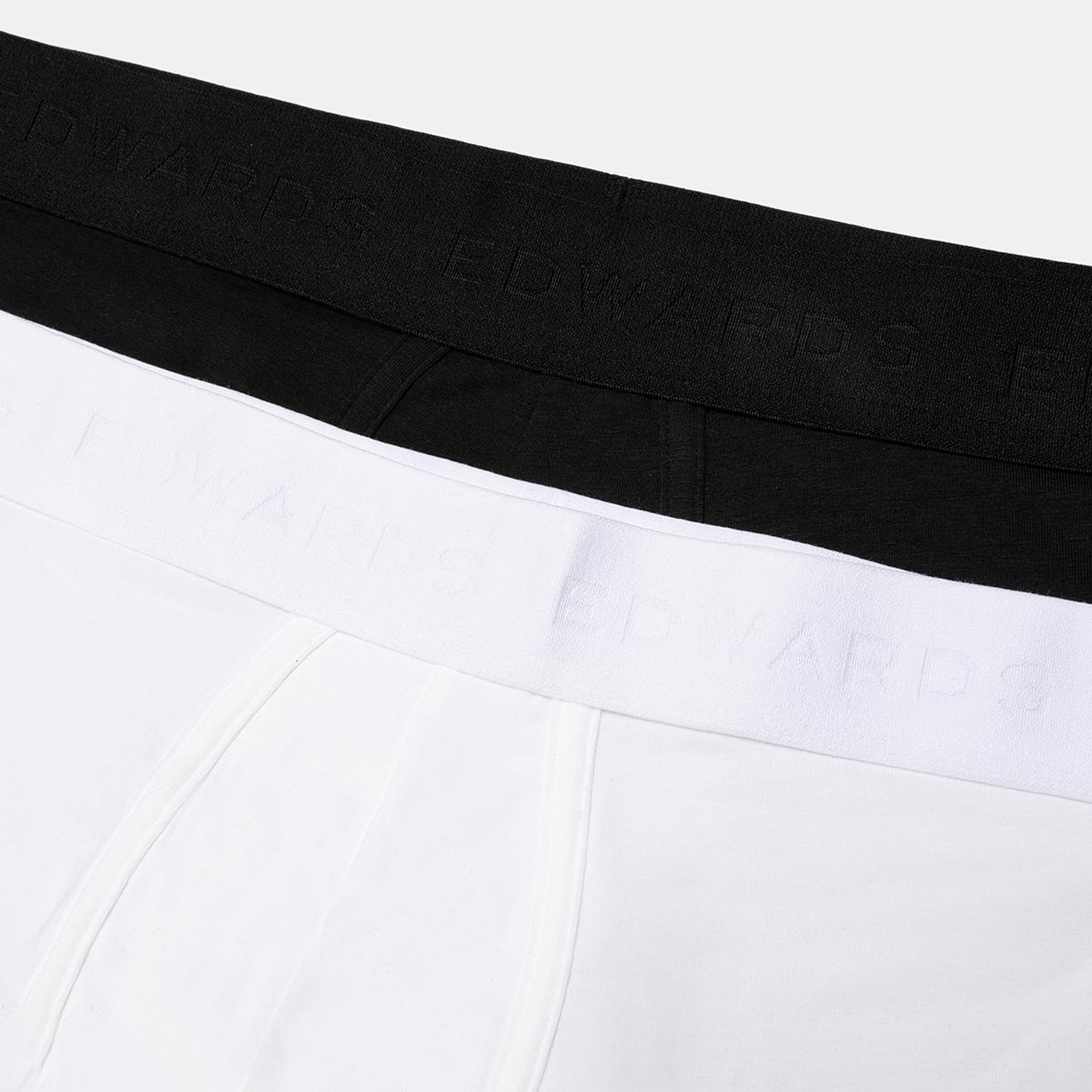 Erkek Siyah Organik Pamuklu Düz Renk Likralı Boxer 2'li Paket Siyah&Beyaz