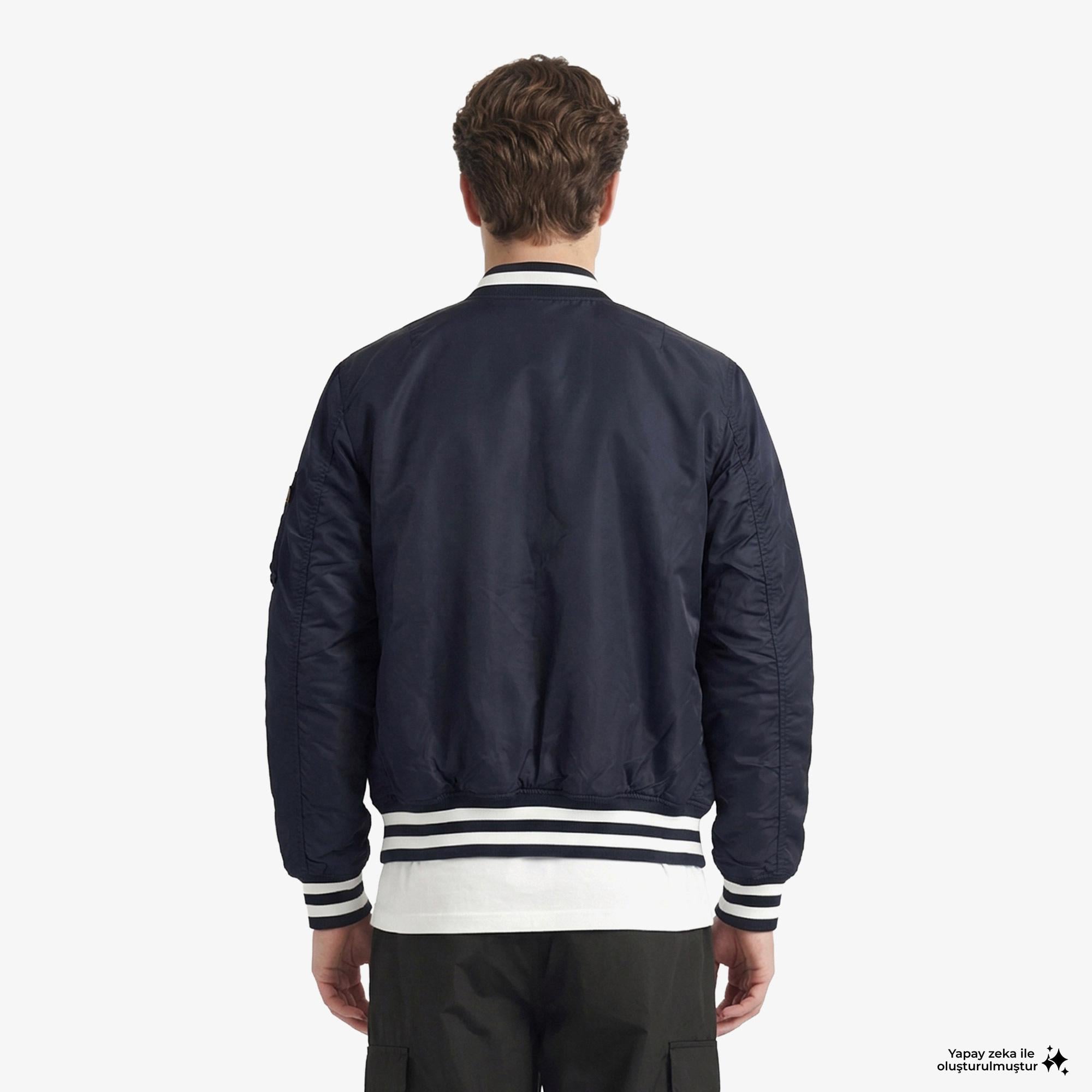 Alpha Industries x New Era Chicago Bears MA-1 Bomber Erkek Lacivert Mont