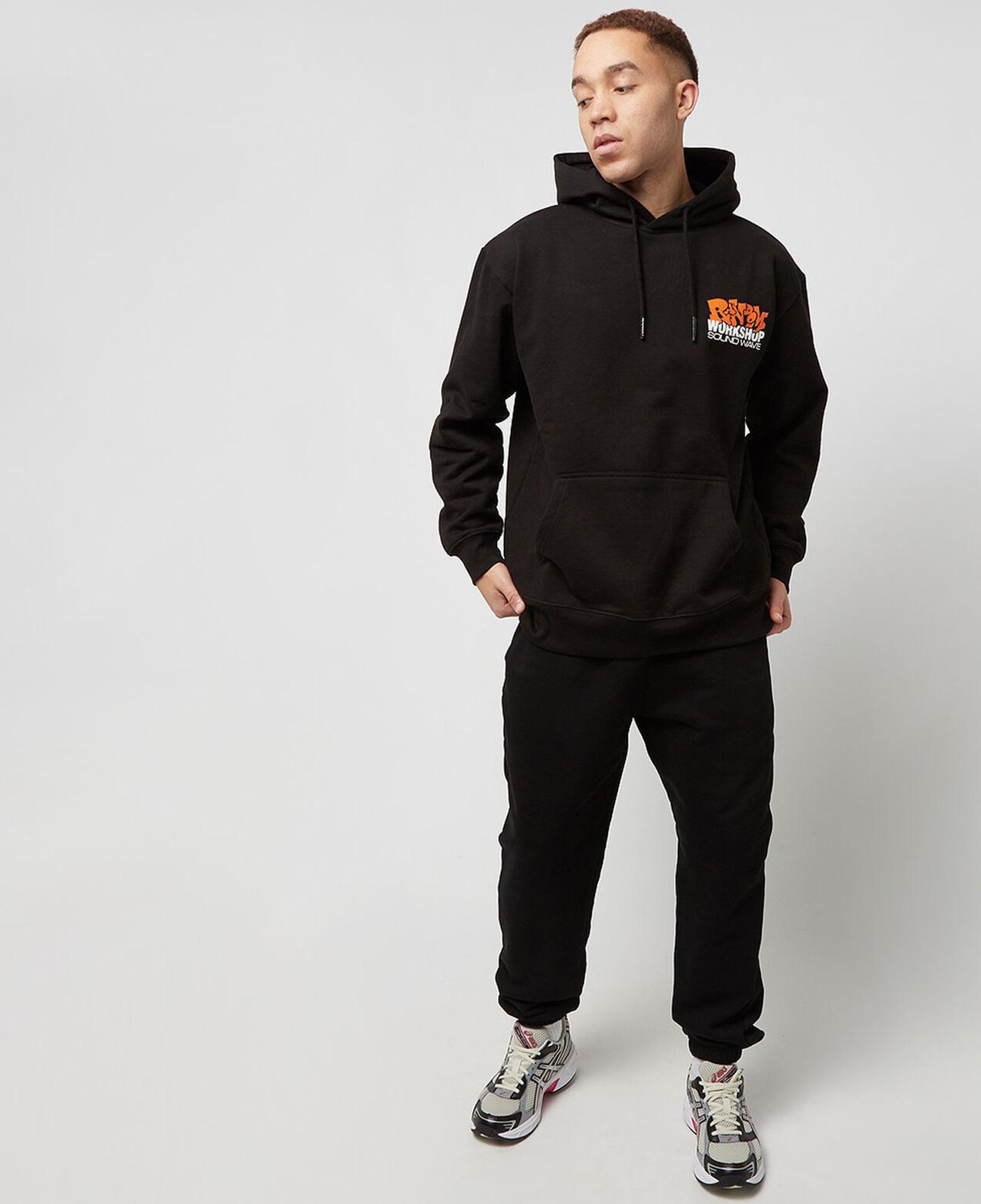 Market Soundwave Erkek Siyah Hoodie
