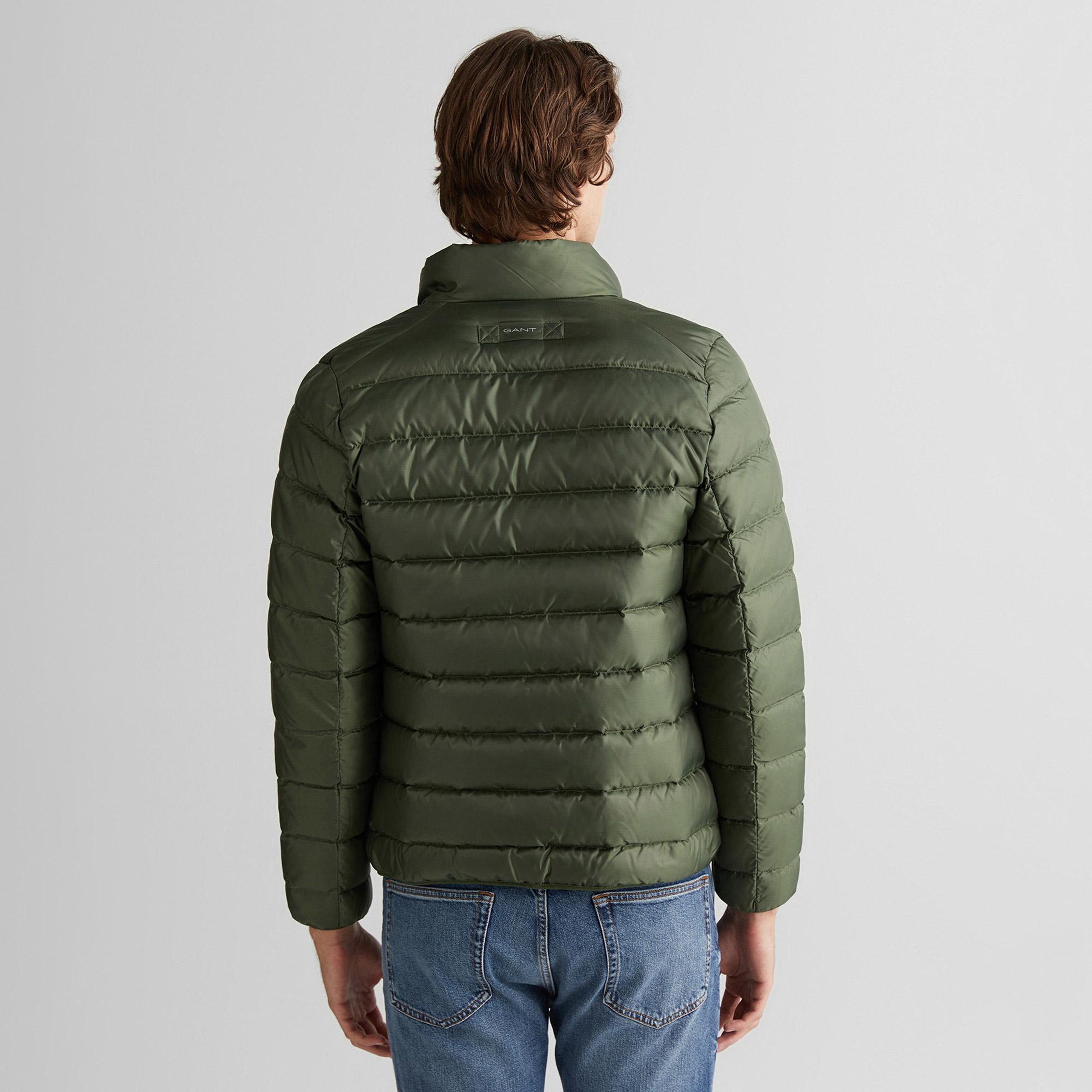 GANT Erkek Yeşil Regular Fit Dik Yaka Kaz Tüyü Mont