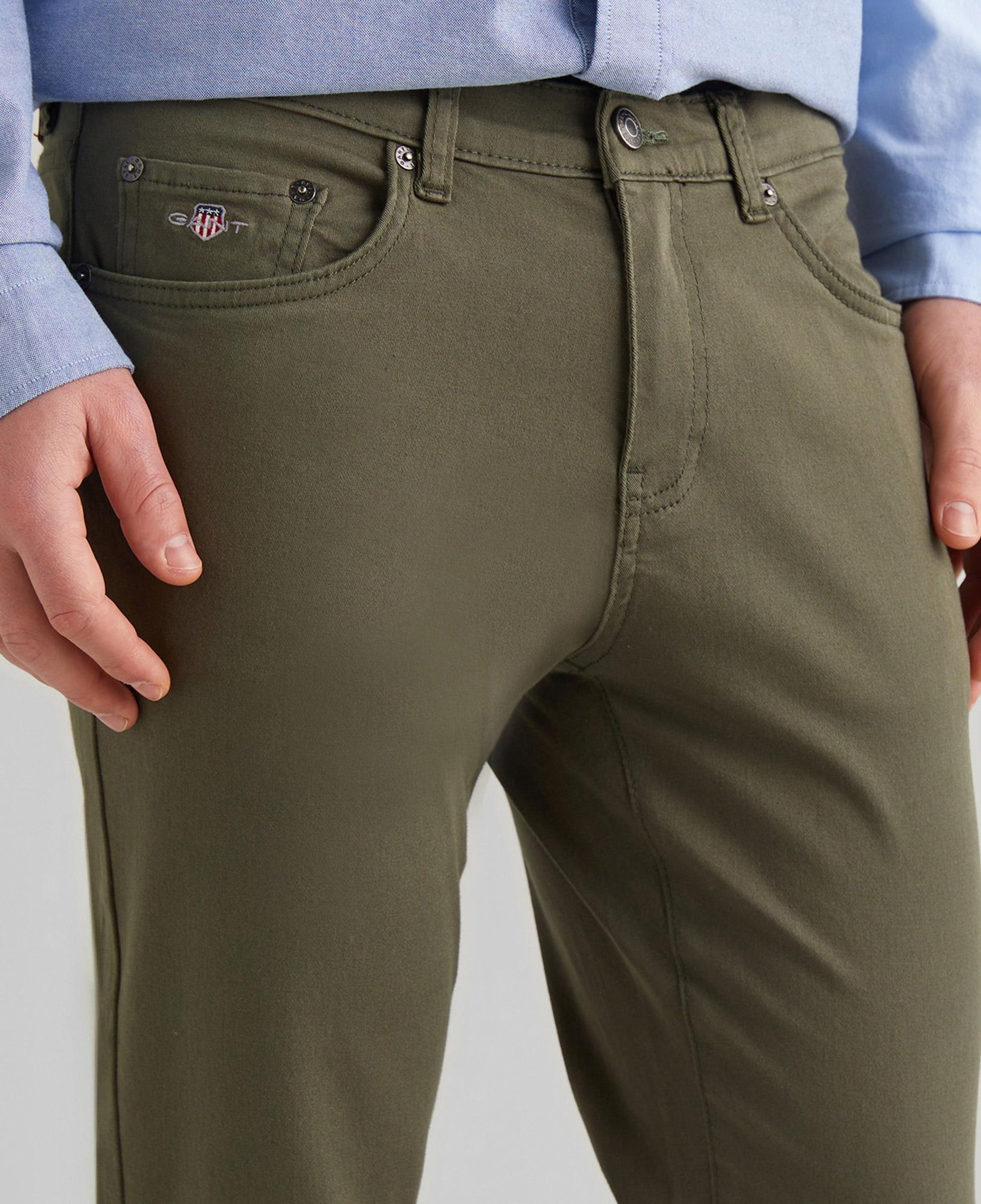 GANT Erkek Yeşil Slim Fit Pantolon