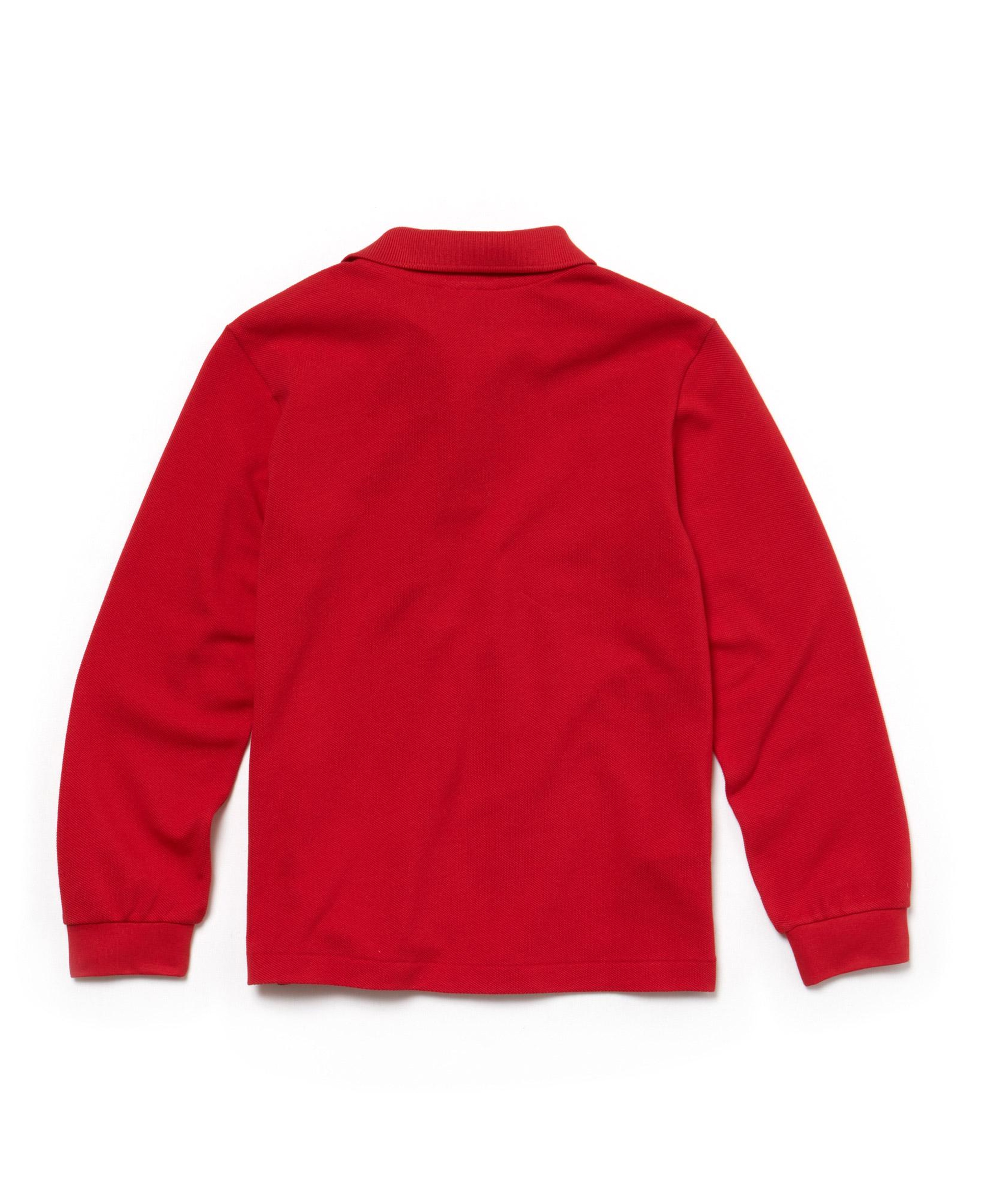 Erkek Çocuk Regular Fit Uzun Kollu Kırmızı Polo