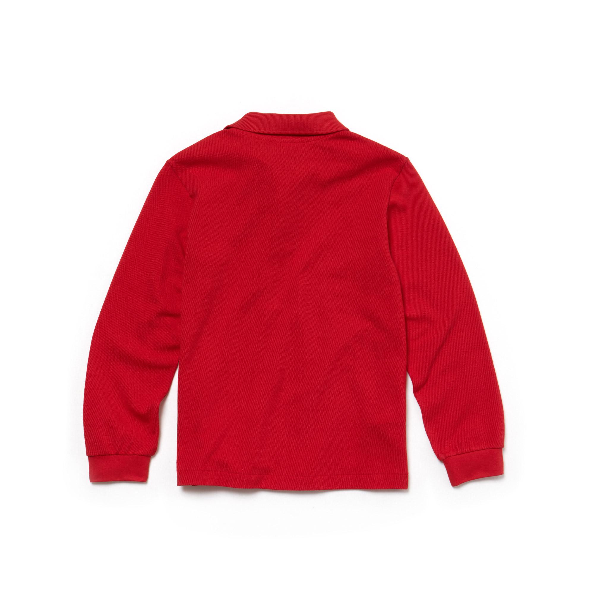 Erkek Çocuk Regular Fit Uzun Kollu Kırmızı Polo
