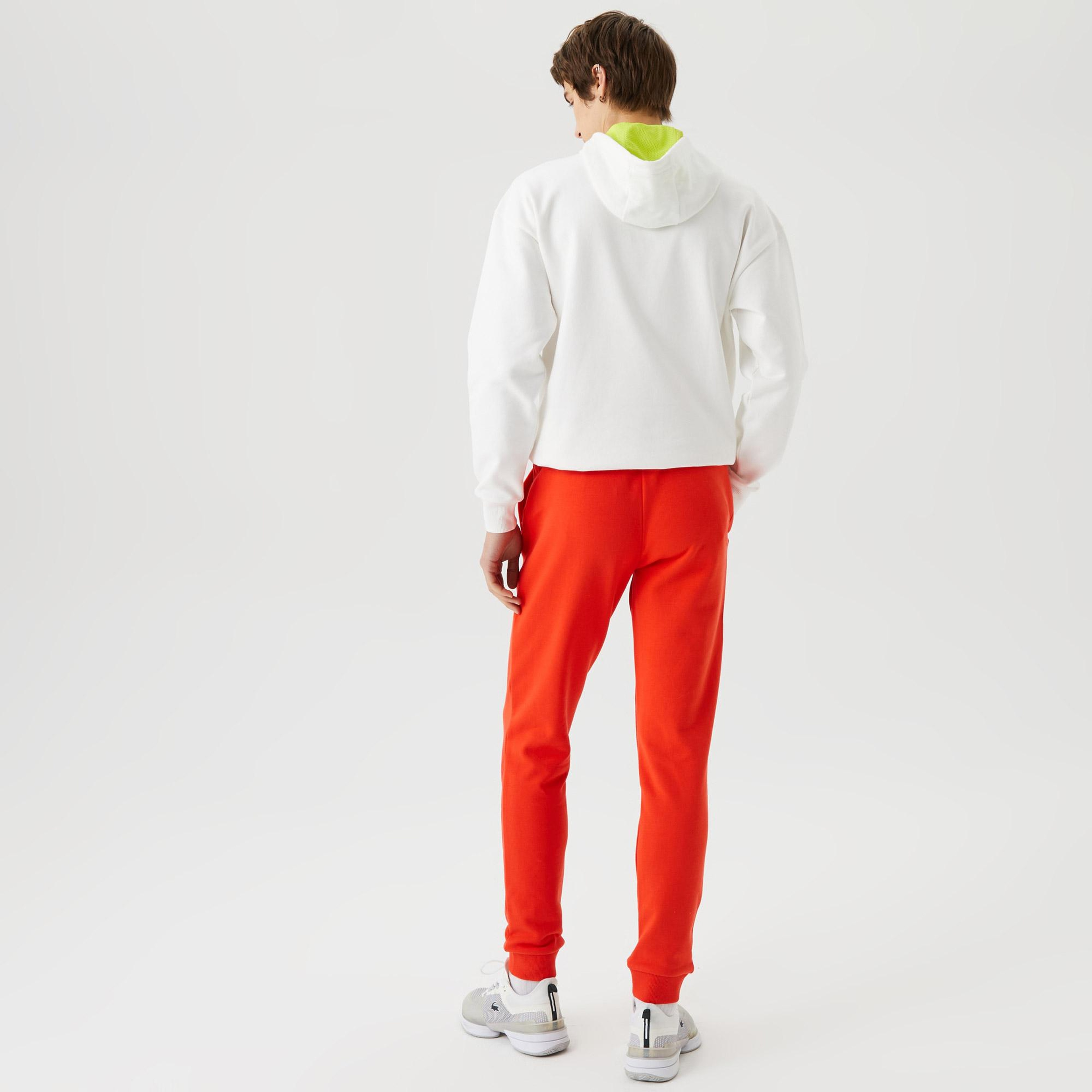 Erkek Slim Fit Baskılı Kırmızı Eşofman Altı