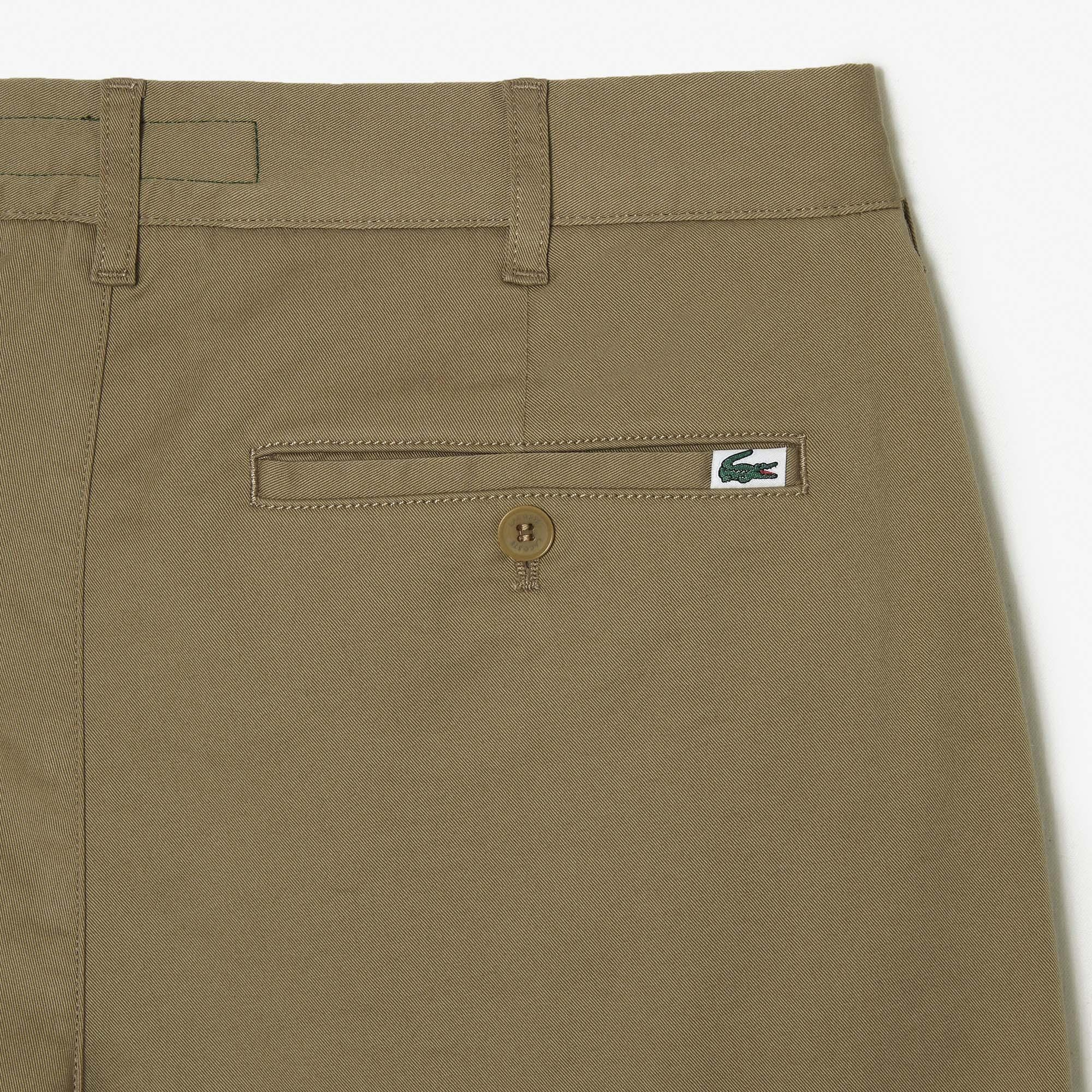 Erkek Slim Fit Bej Bermuda