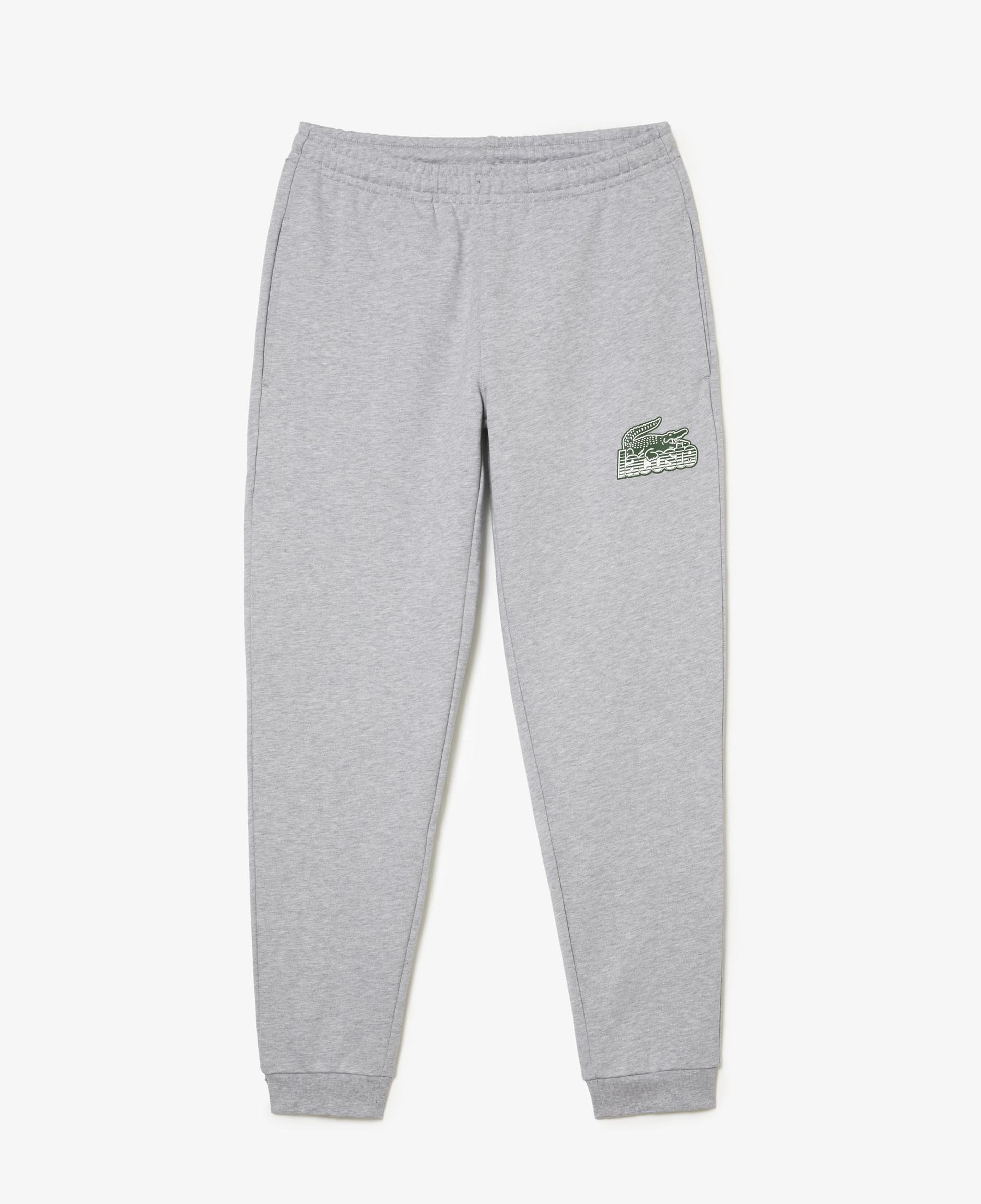 Erkek Slim Fit Baskılı Gri Eşofman Altı