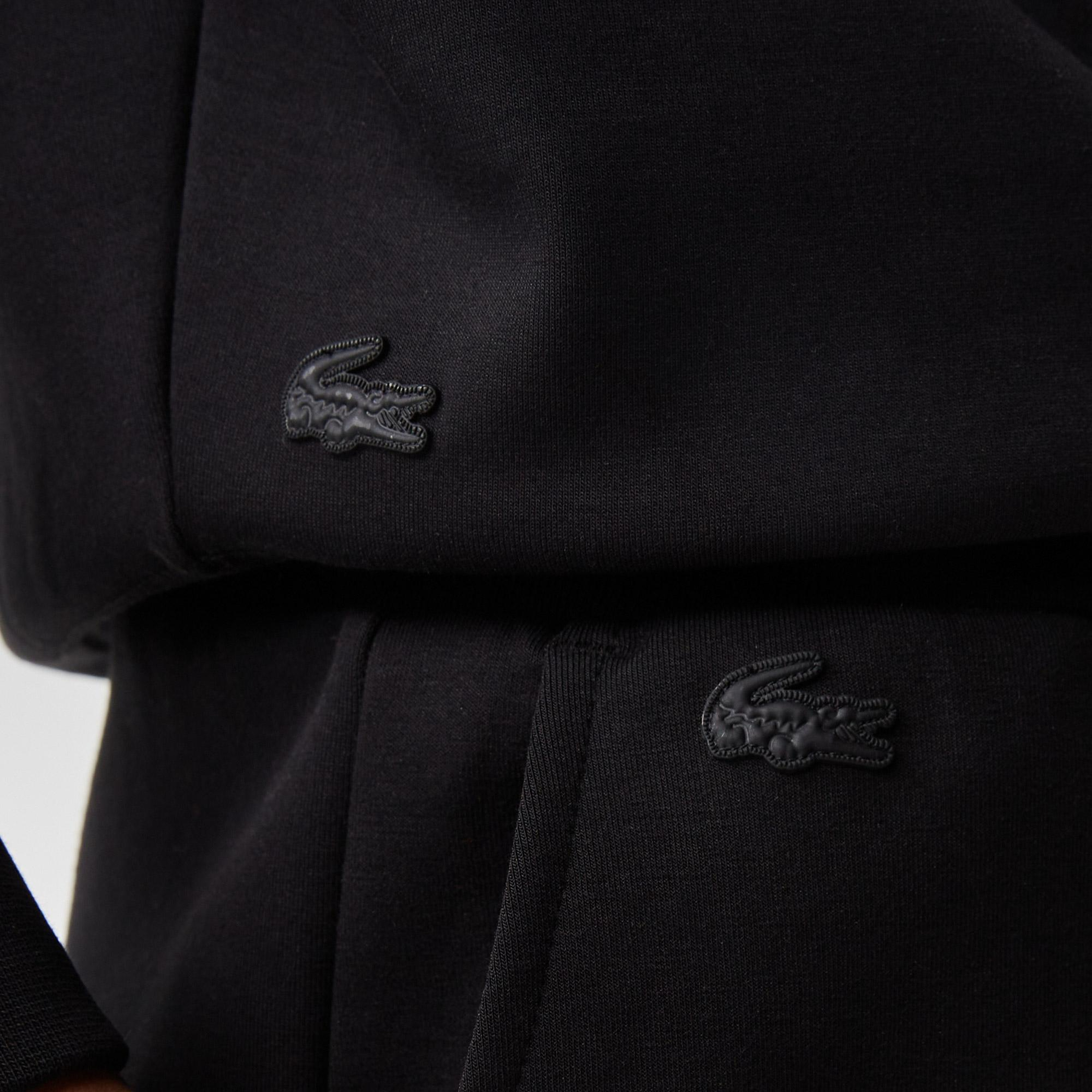 Kadın Slim Fit Baskılı Siyah Eşofman Altı