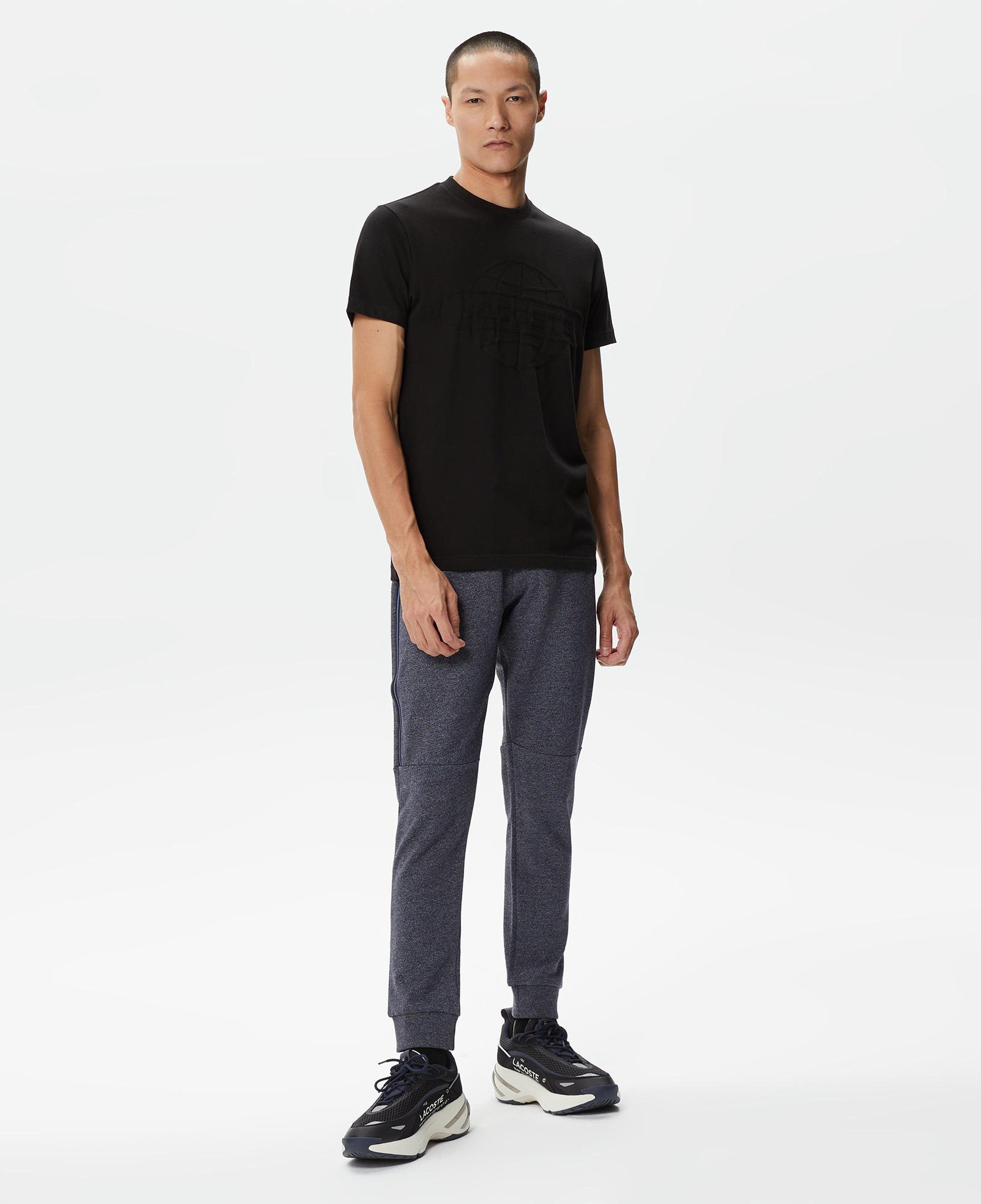 Erkek Slim Fit Renk Bloklu Lacivert Eşofman Altı
