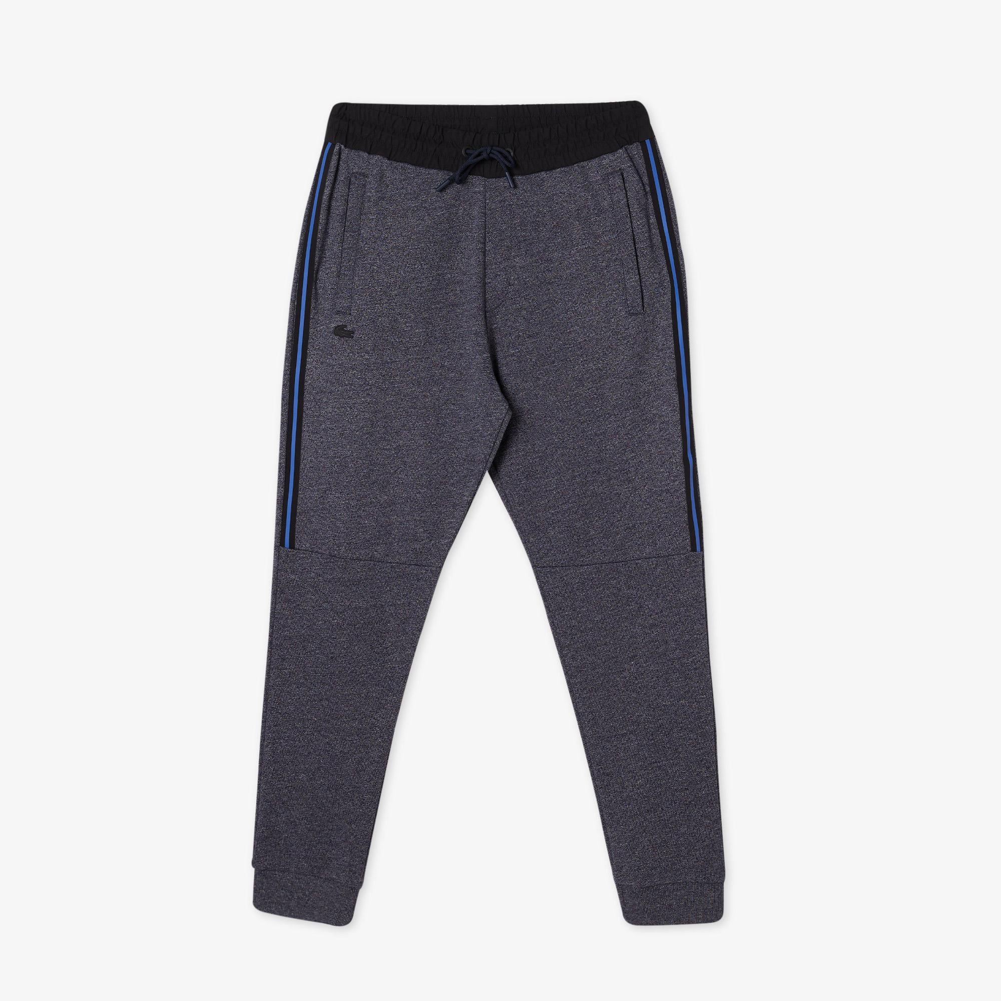 Erkek Slim Fit Renk Bloklu Lacivert Eşofman Altı