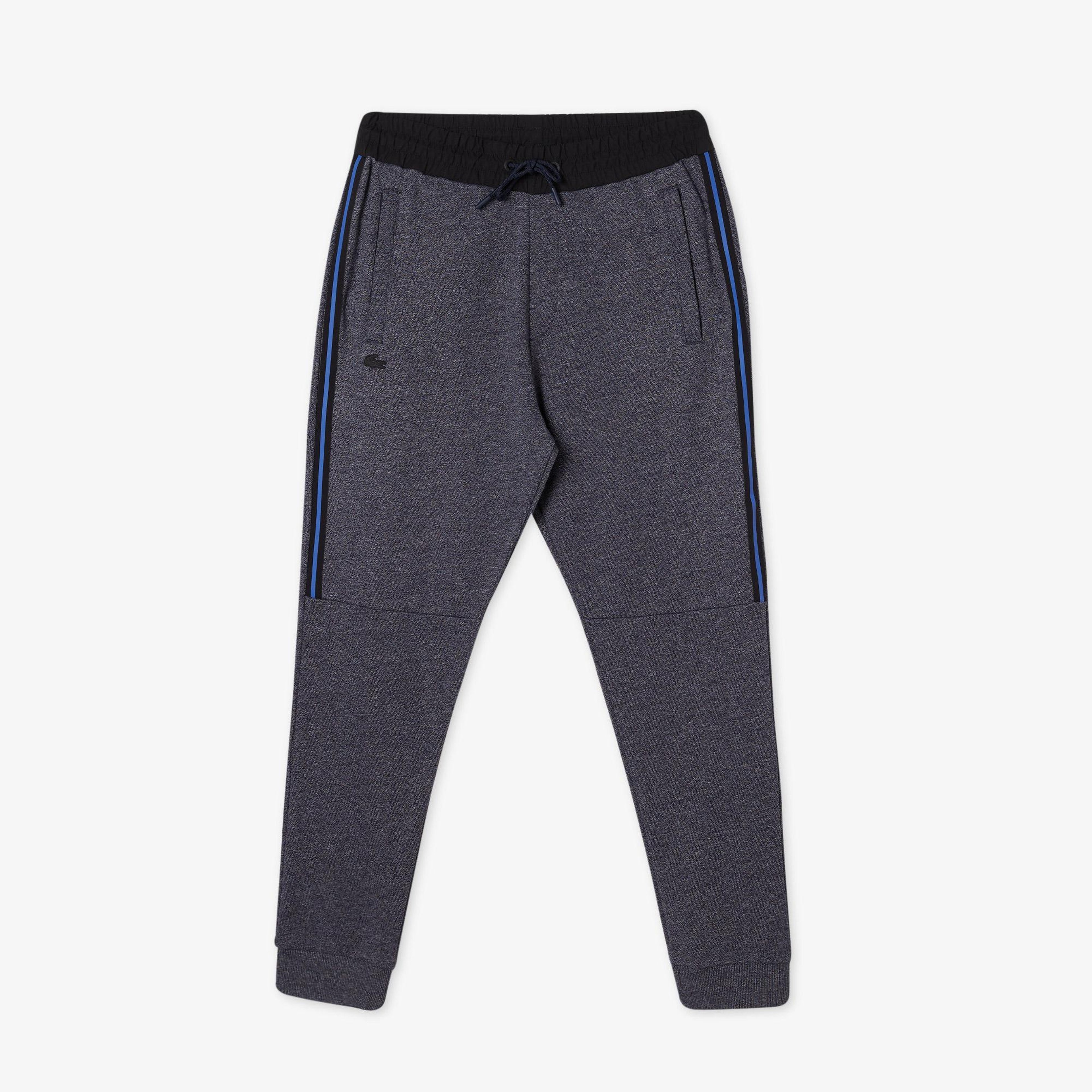 Erkek Slim Fit Renk Bloklu Lacivert Eşofman Altı