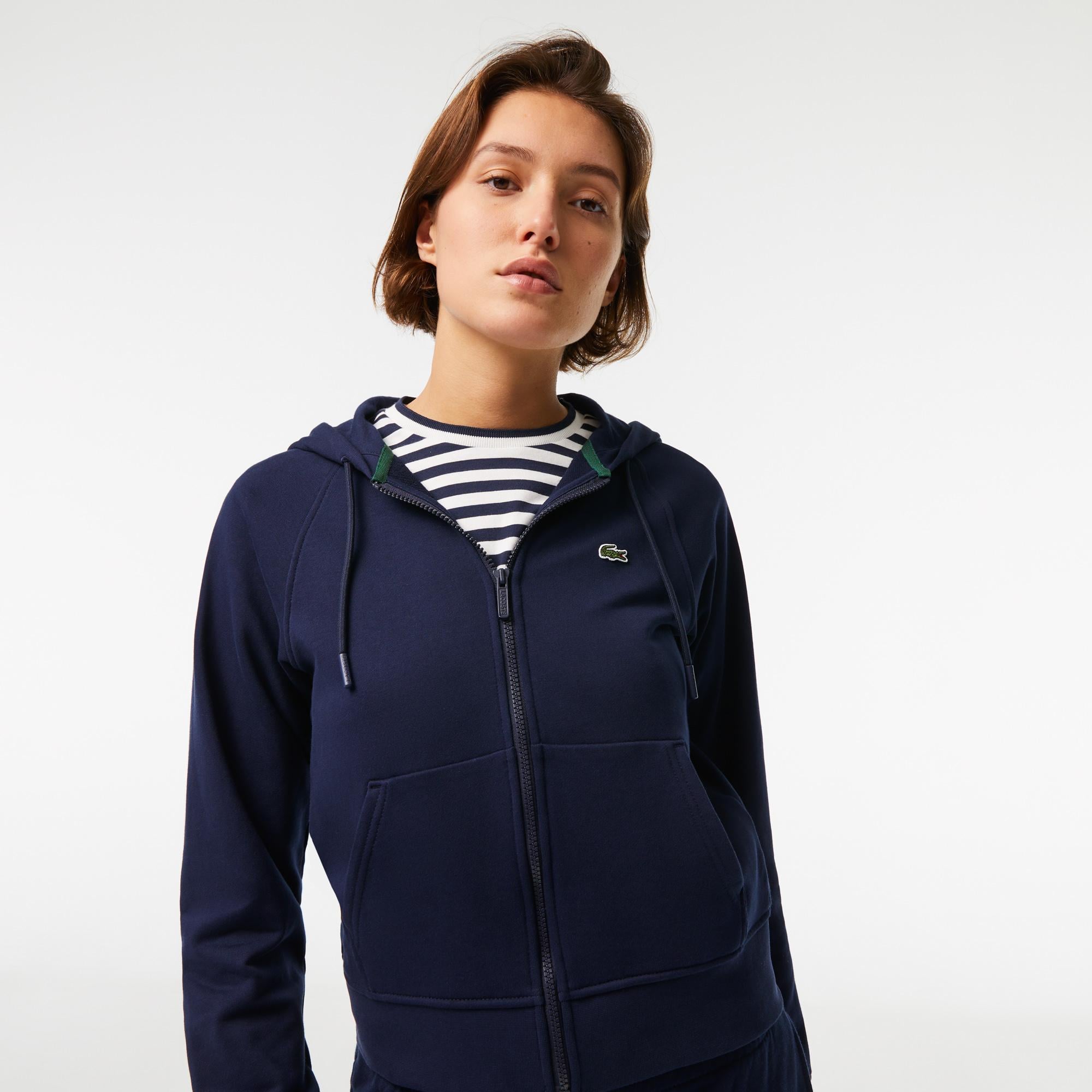 Kadın Regular Fit Kapüşonlu Lacivert Sweatshirt