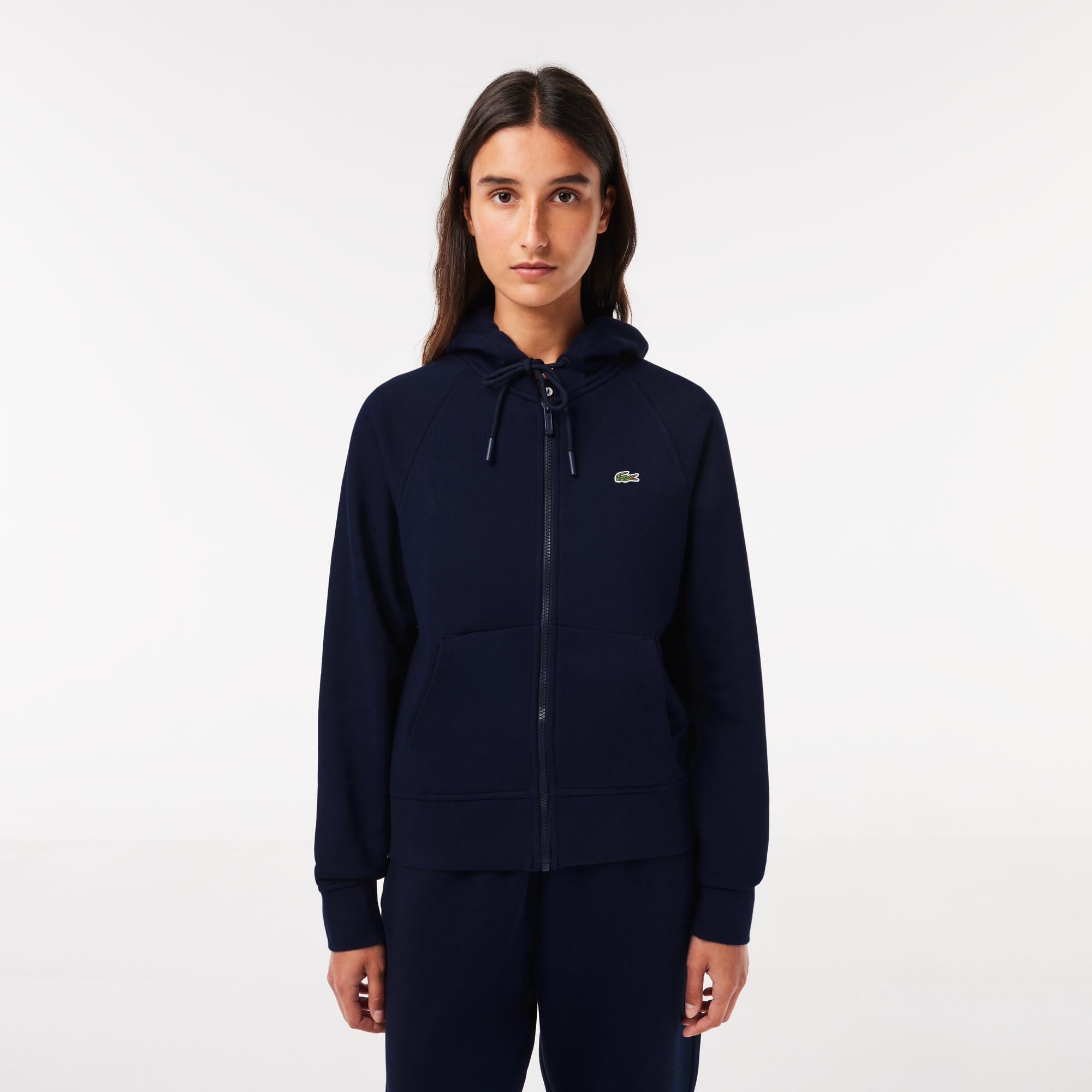 Kadın Regular Fit Kapüşonlu Lacivert Sweatshirt