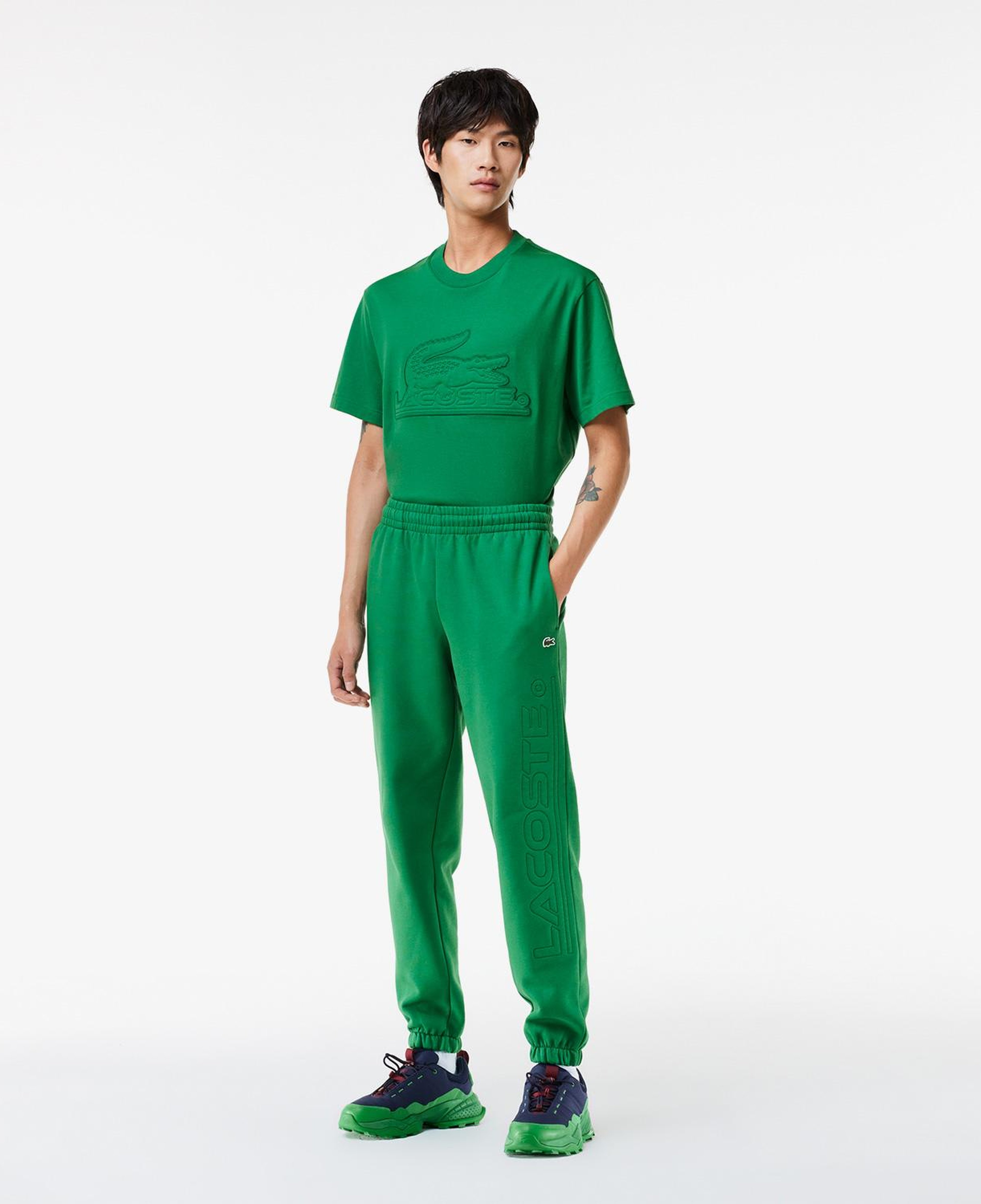 Erkek Regular Fit Baskılı Yeşil Eşofman Altı