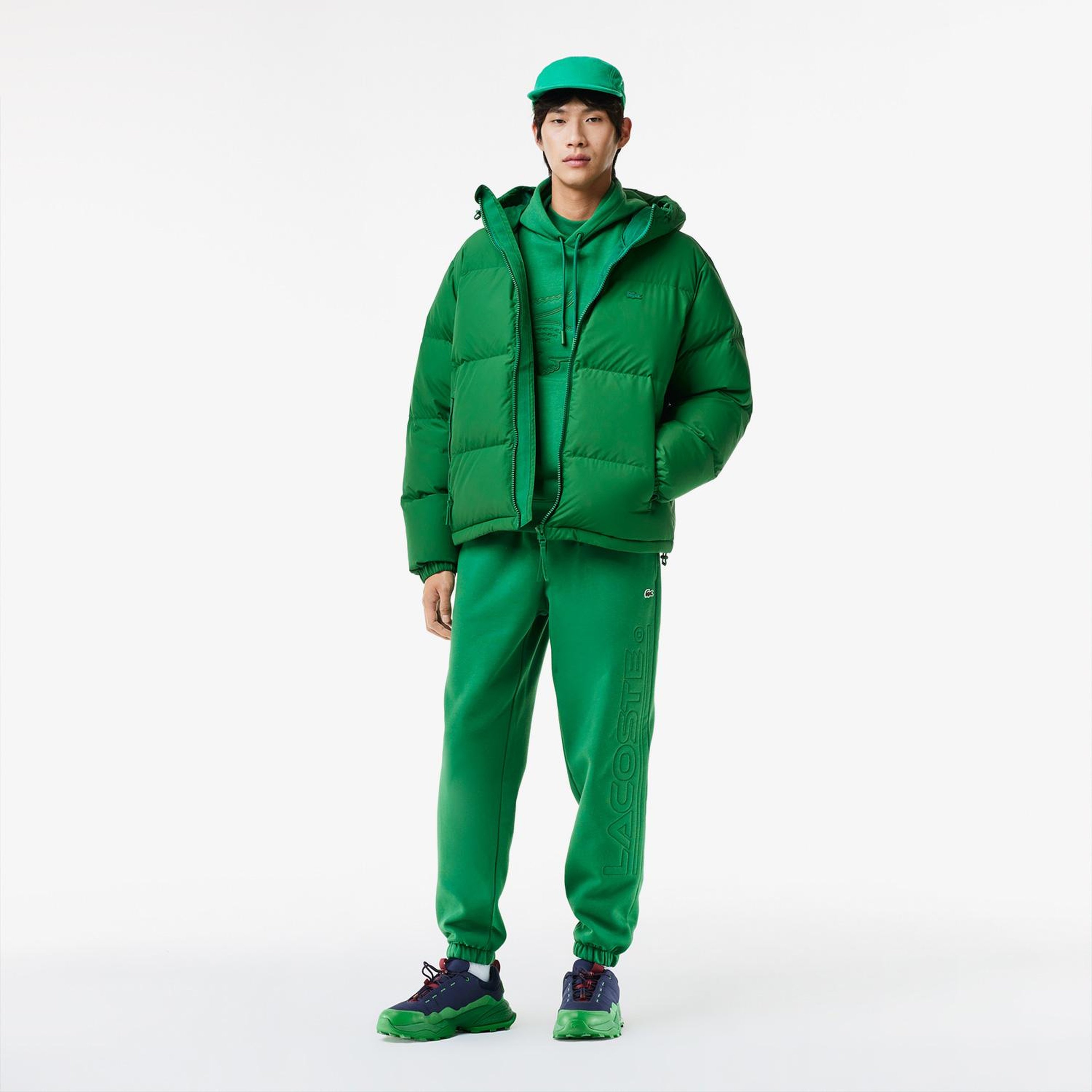 Erkek Regular Fit Baskılı Yeşil Eşofman Altı