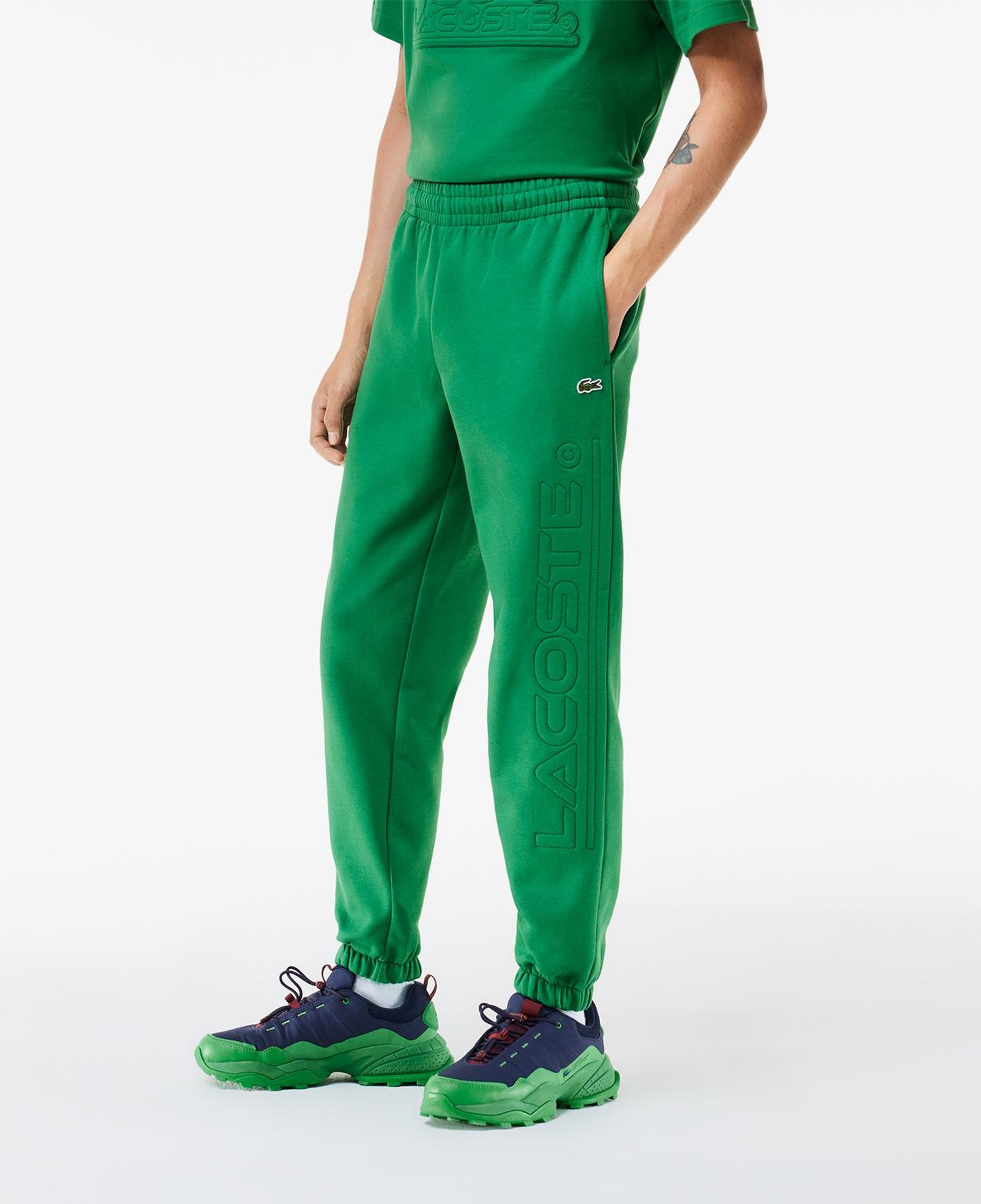 Erkek Regular Fit Baskılı Yeşil Eşofman Altı