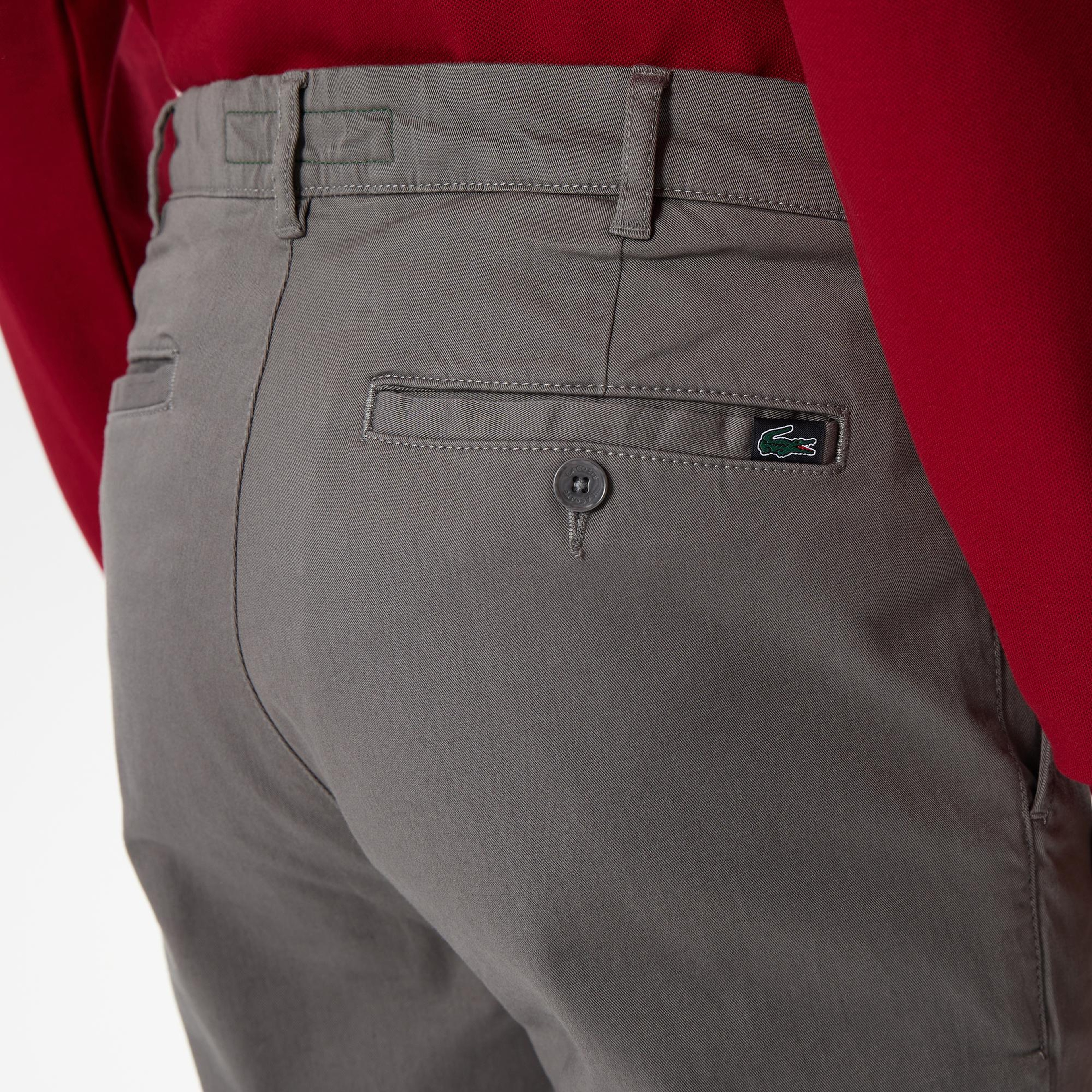 Lacoste Slim Fit Stretch Erkek Kahverengi Pantolon