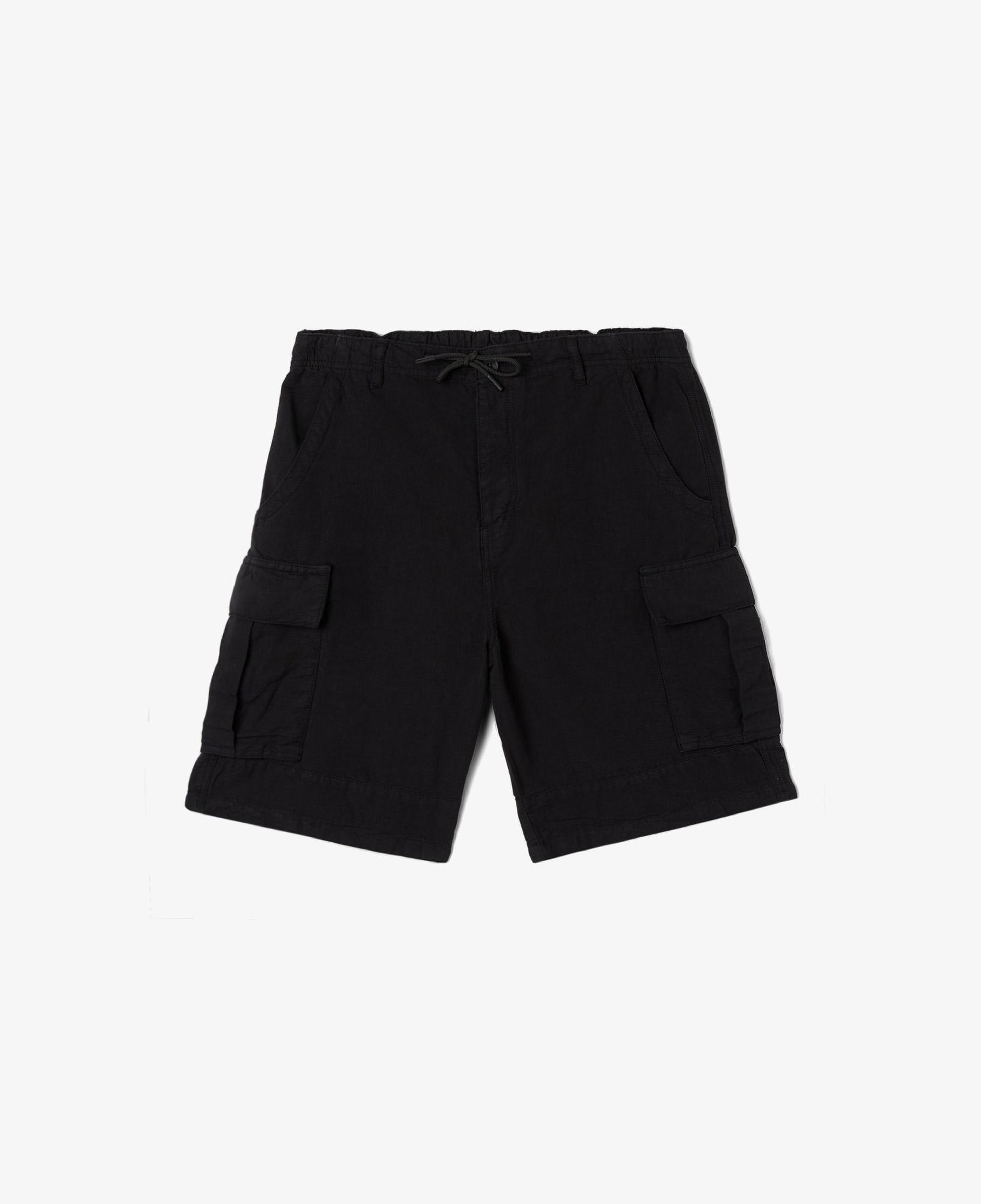 Erkek Relaxed Fit Siyah Bermuda