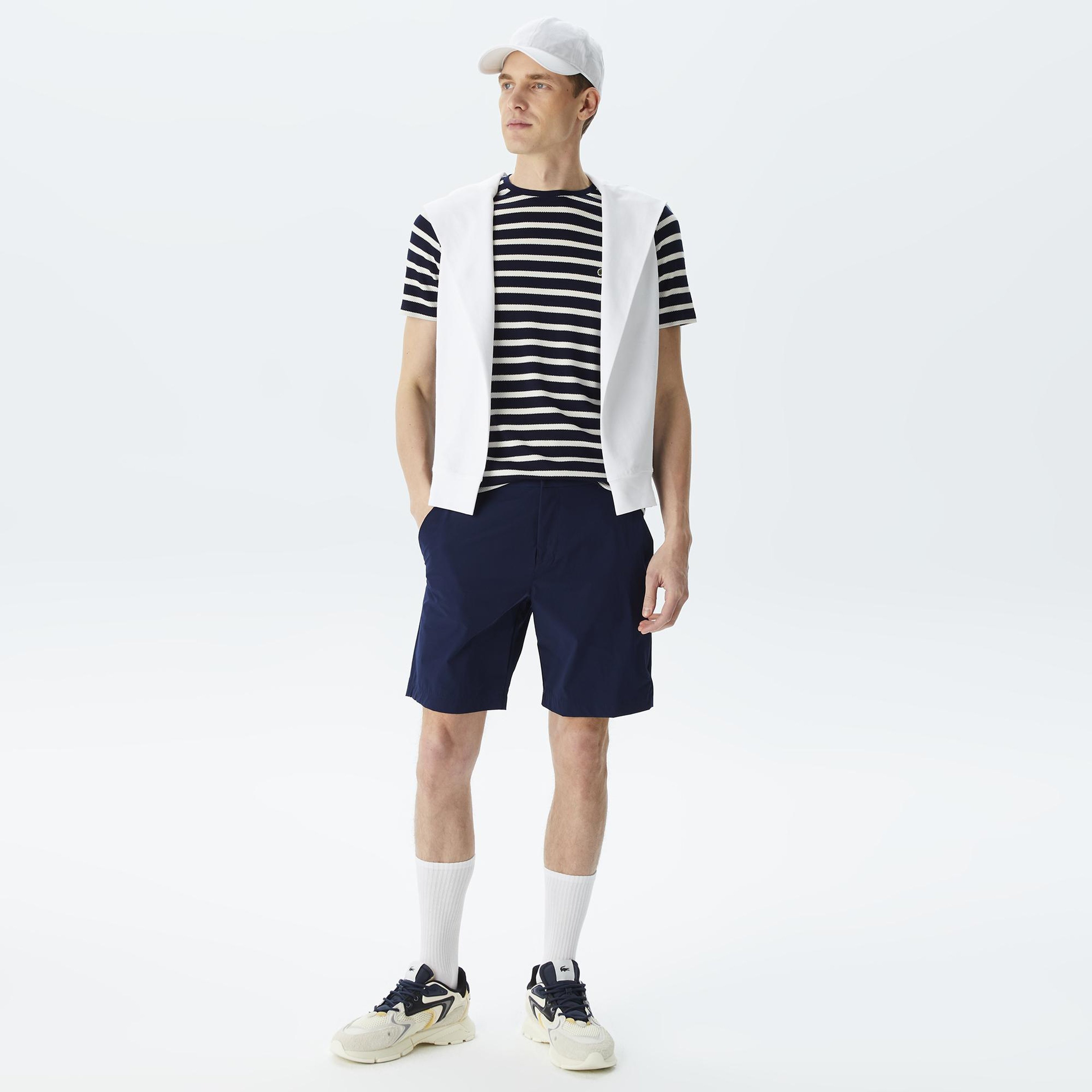 Erkek Slim Fit Lacivert Bermuda