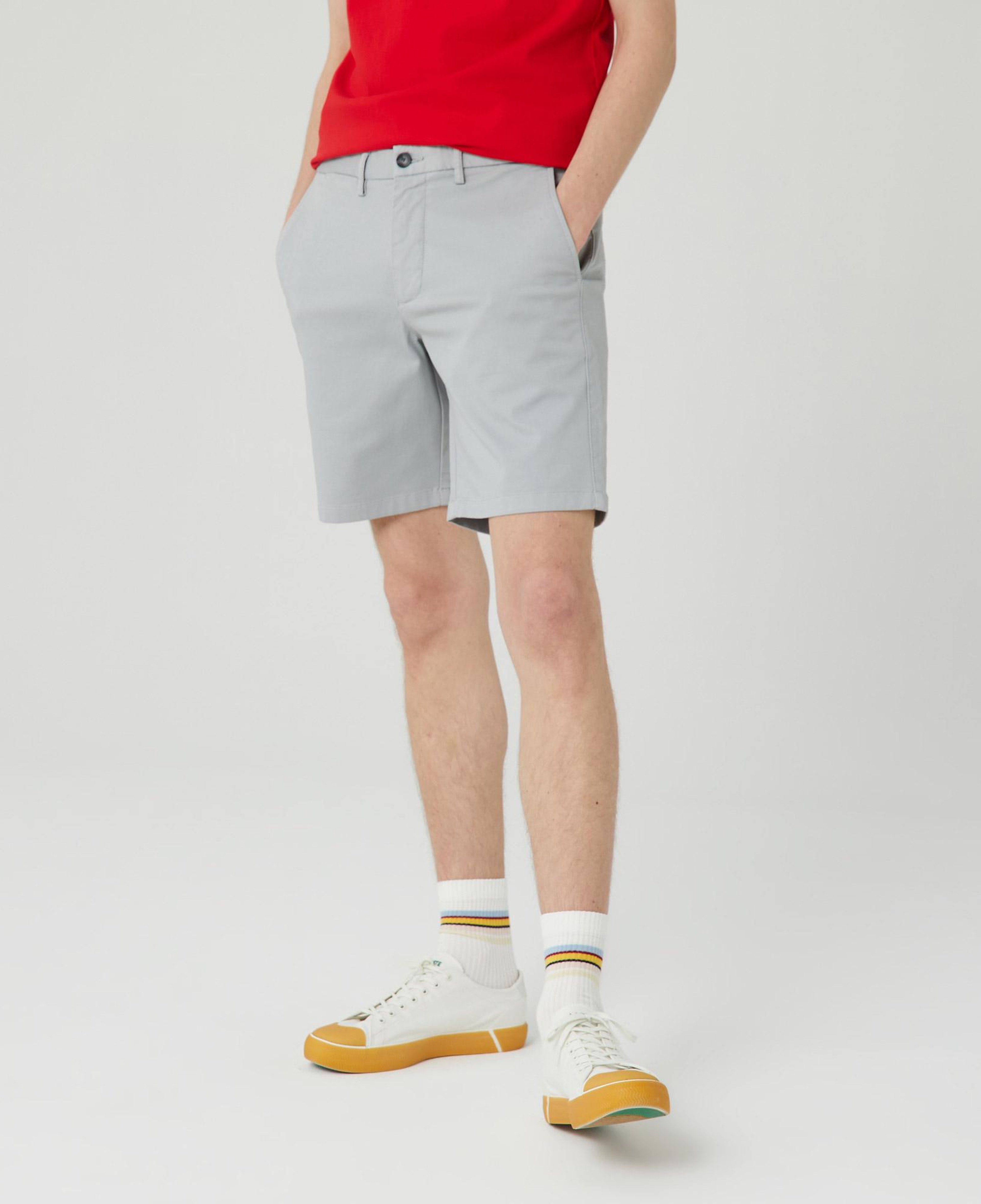 Erkek Regular Fit Gri Bermuda Şort