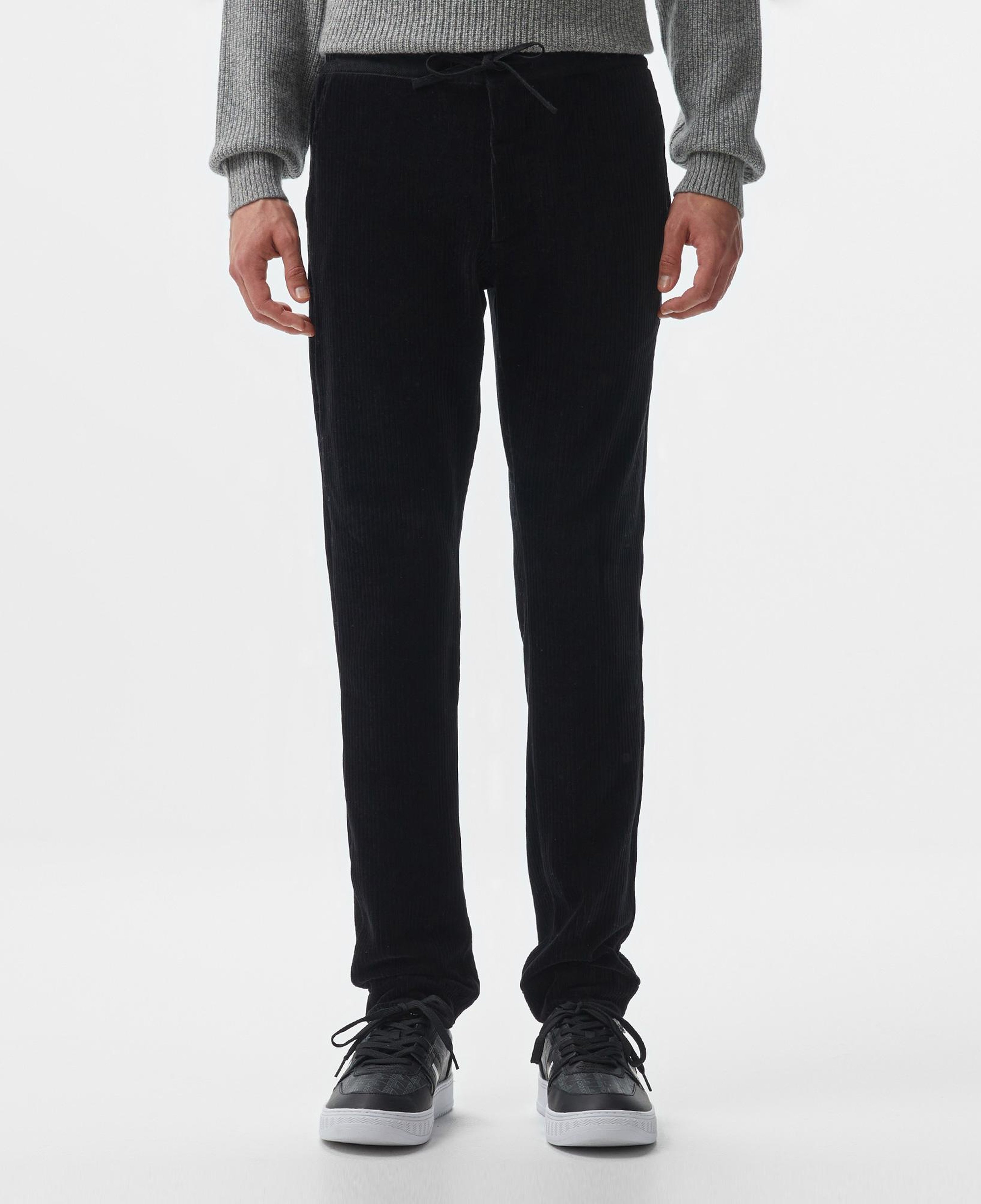 Erkek Tapered Fit Chino Siyah Pantolon