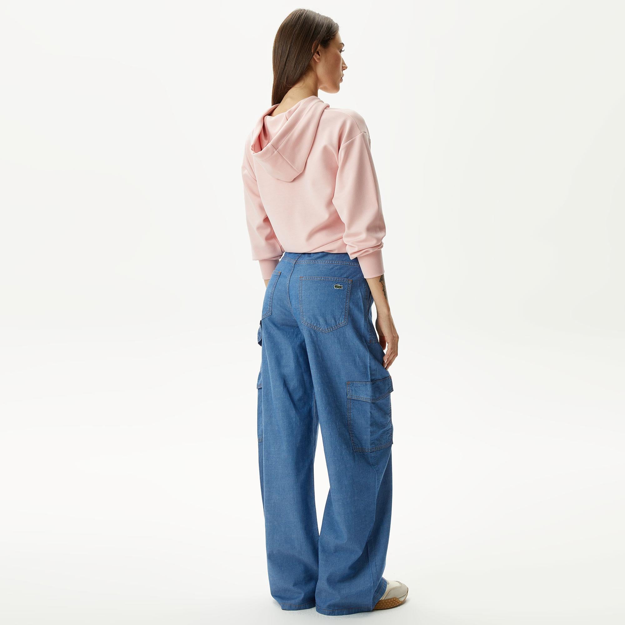Kadın Loose Fit Mavi Jean Pantolon