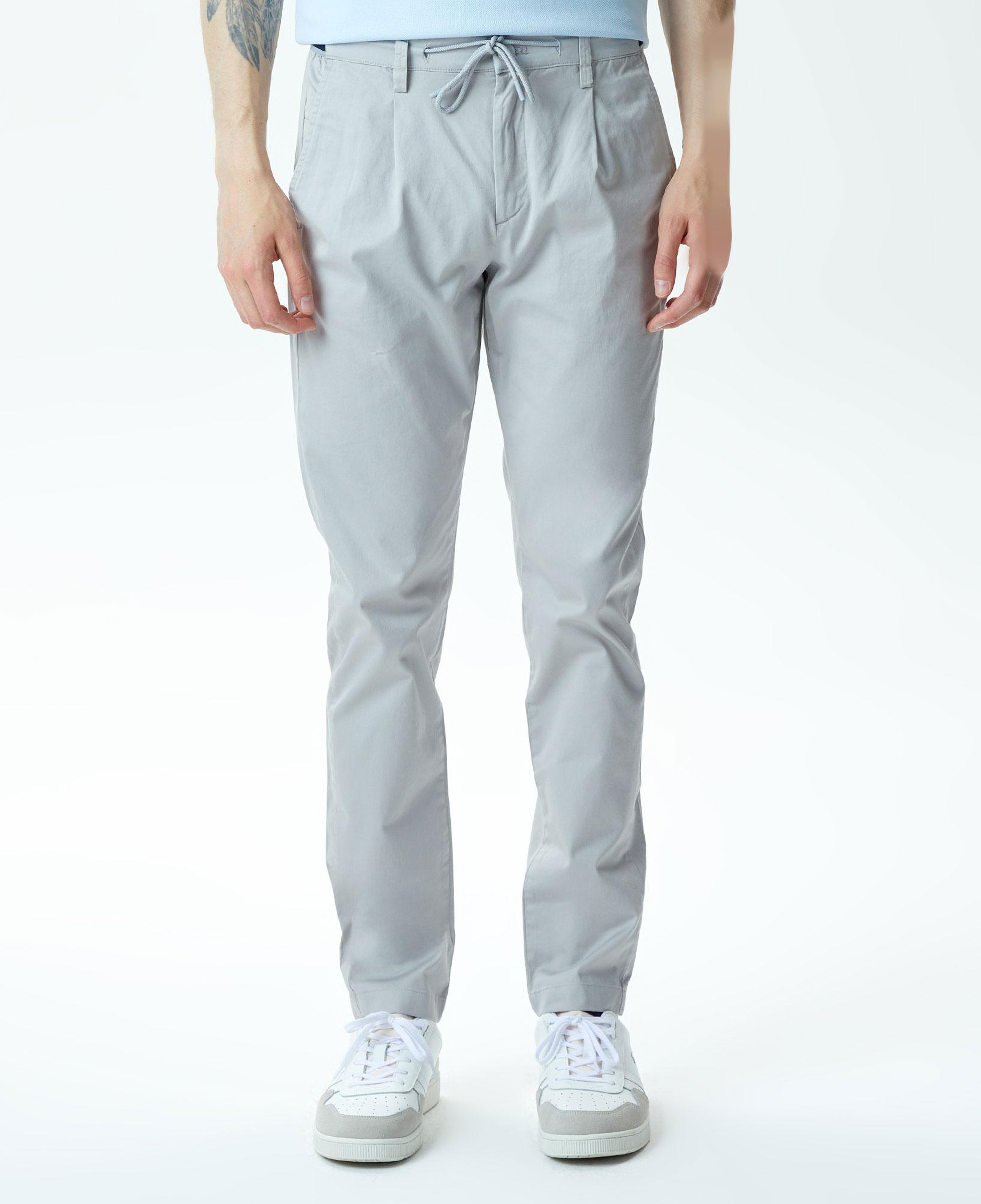 Erkek Tapered Fit Chino Gri Pantolon