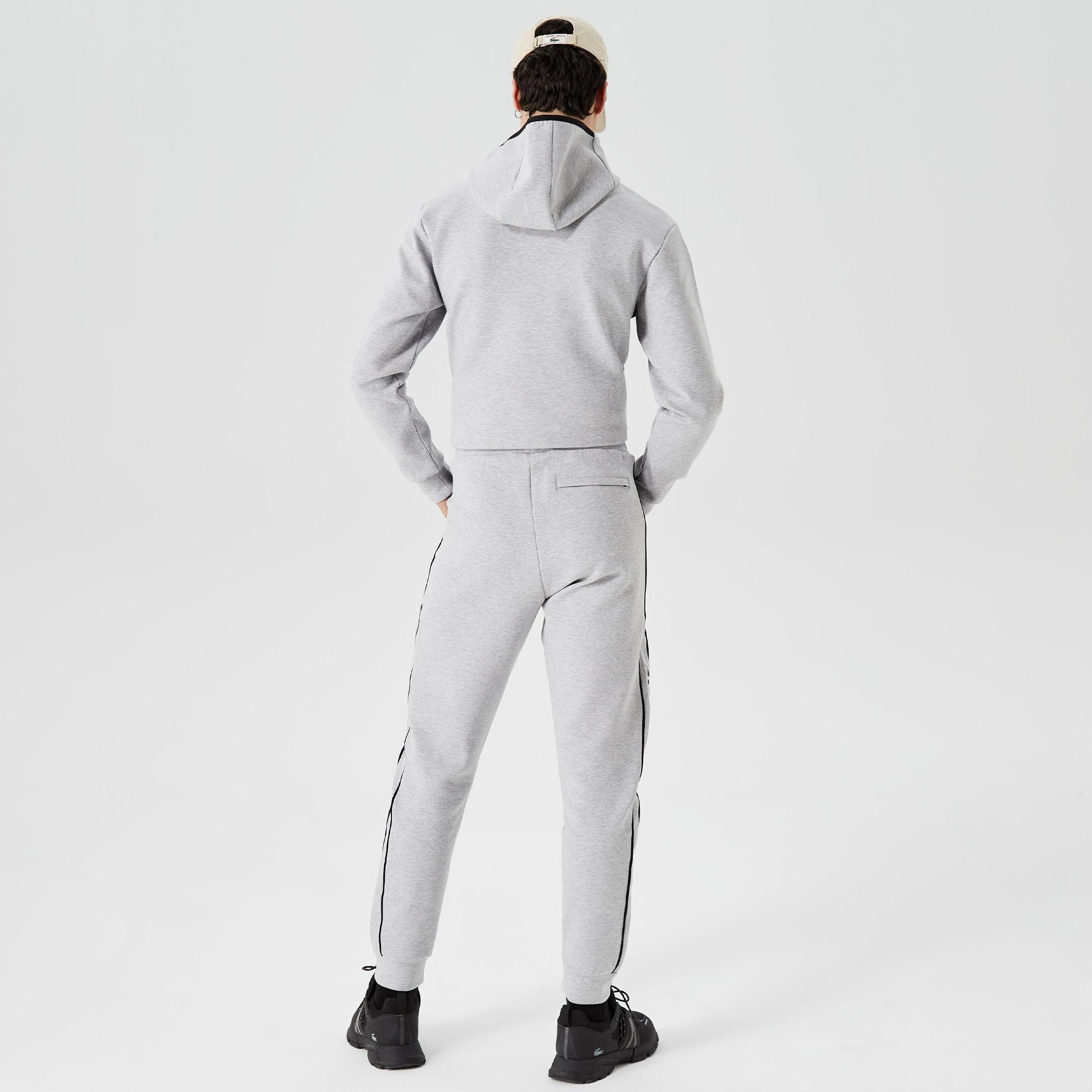 Erkek Slim Fit Baskılı Gri Eşofman Altı