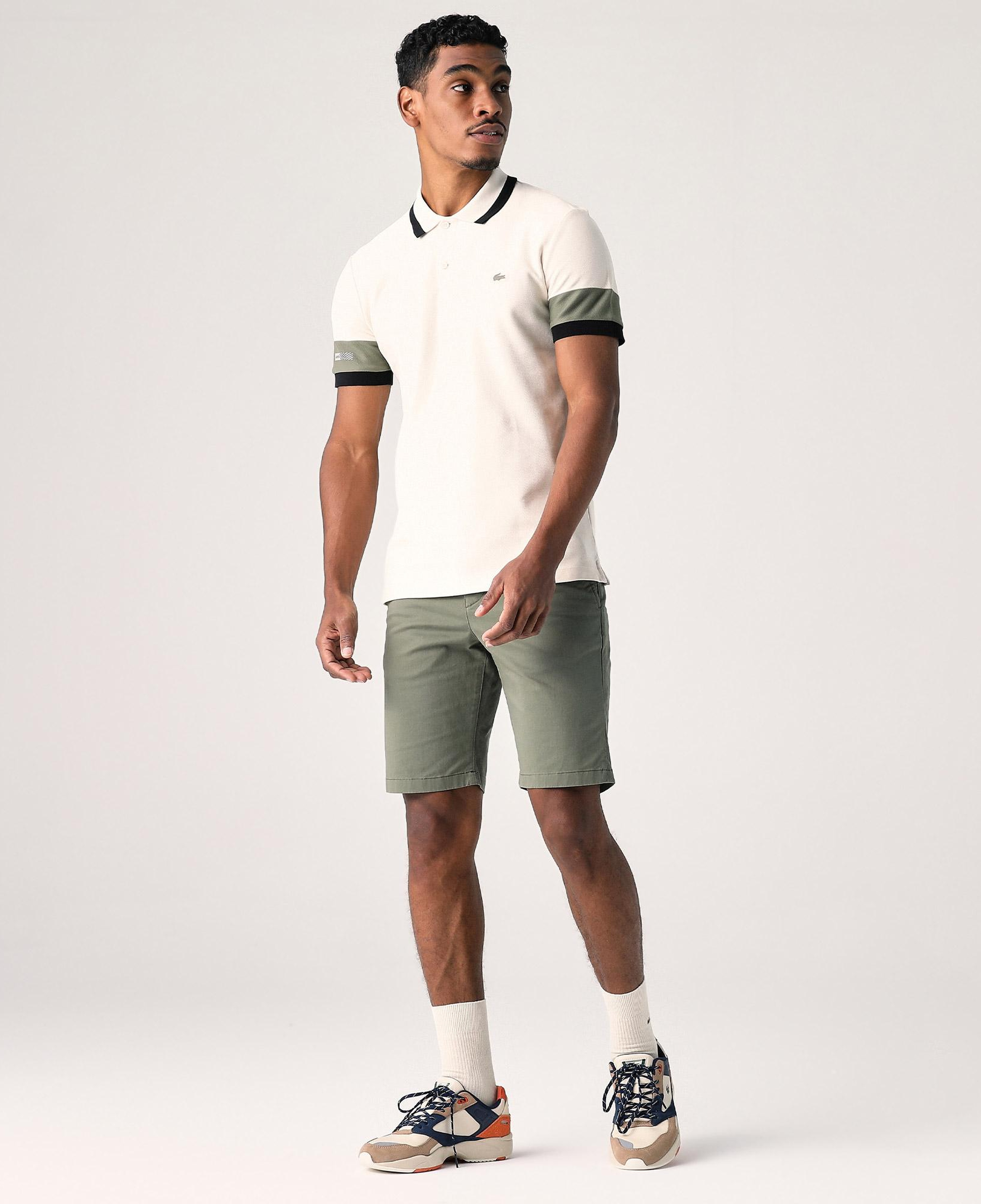 Erkek Slim Fit Koyu Yeşil Bermuda