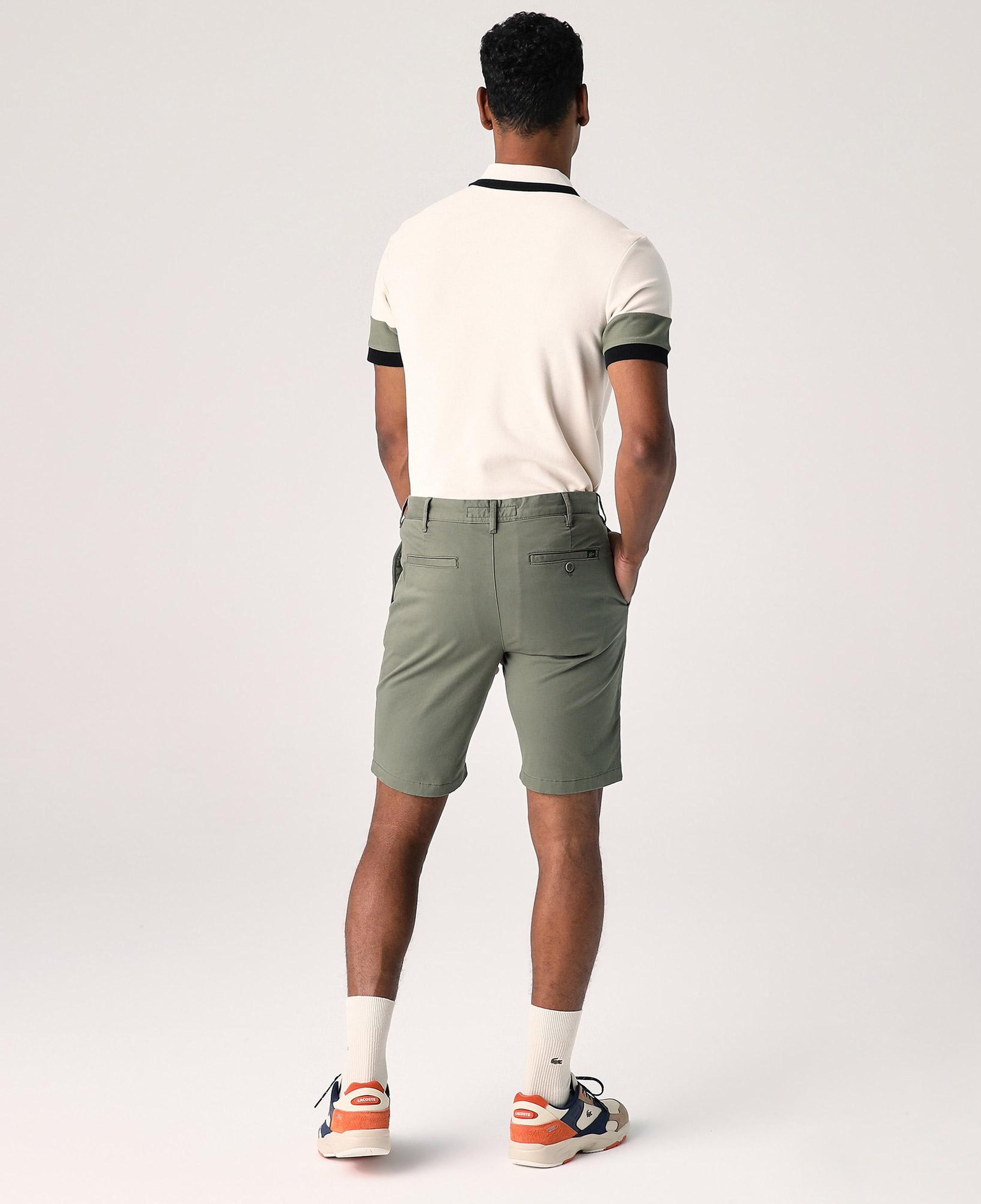 Erkek Slim Fit Koyu Yeşil Bermuda