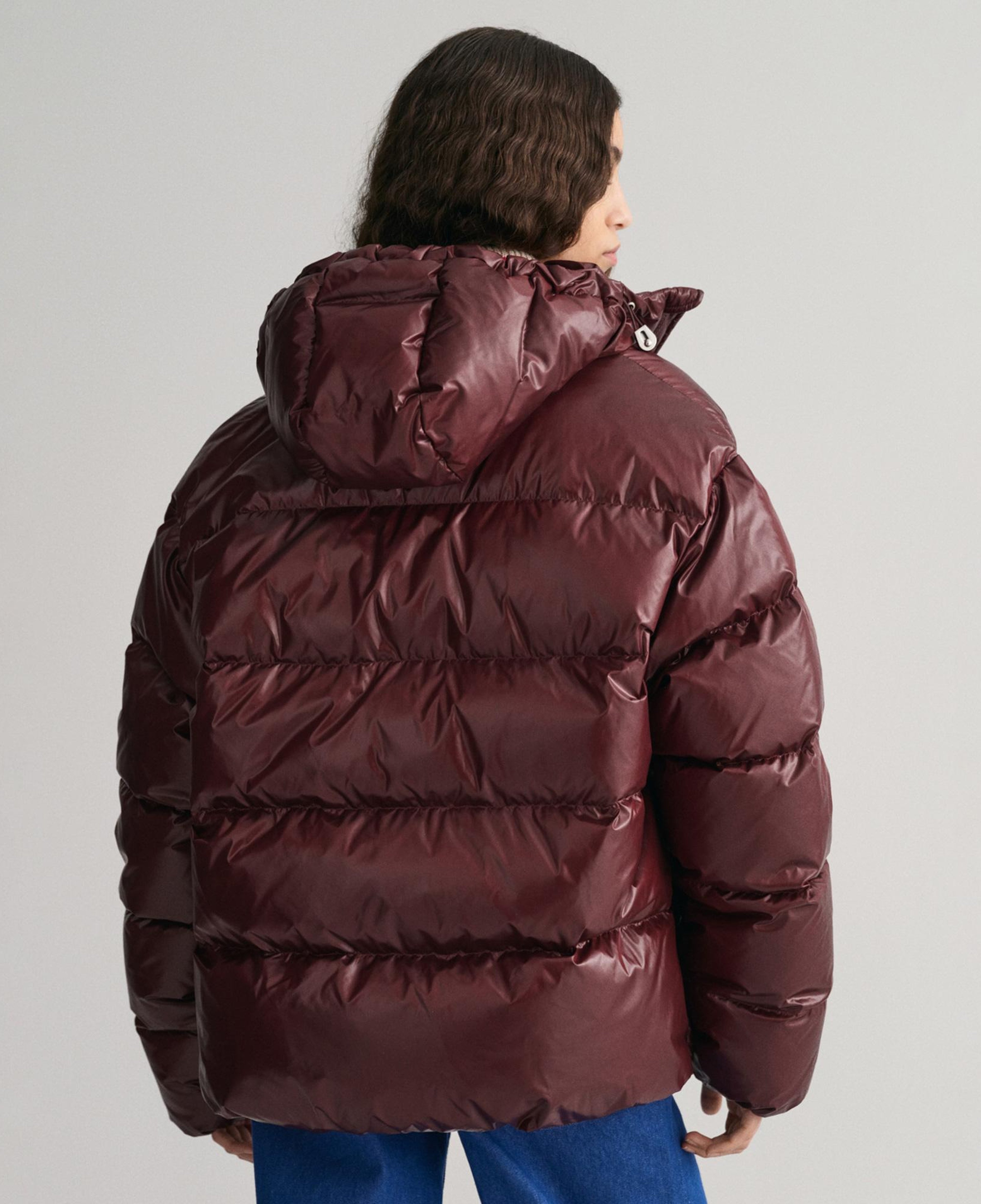 GANT Erkek Bordo Oversize Fit Kapüşonlu Kuş Tüyü Mont