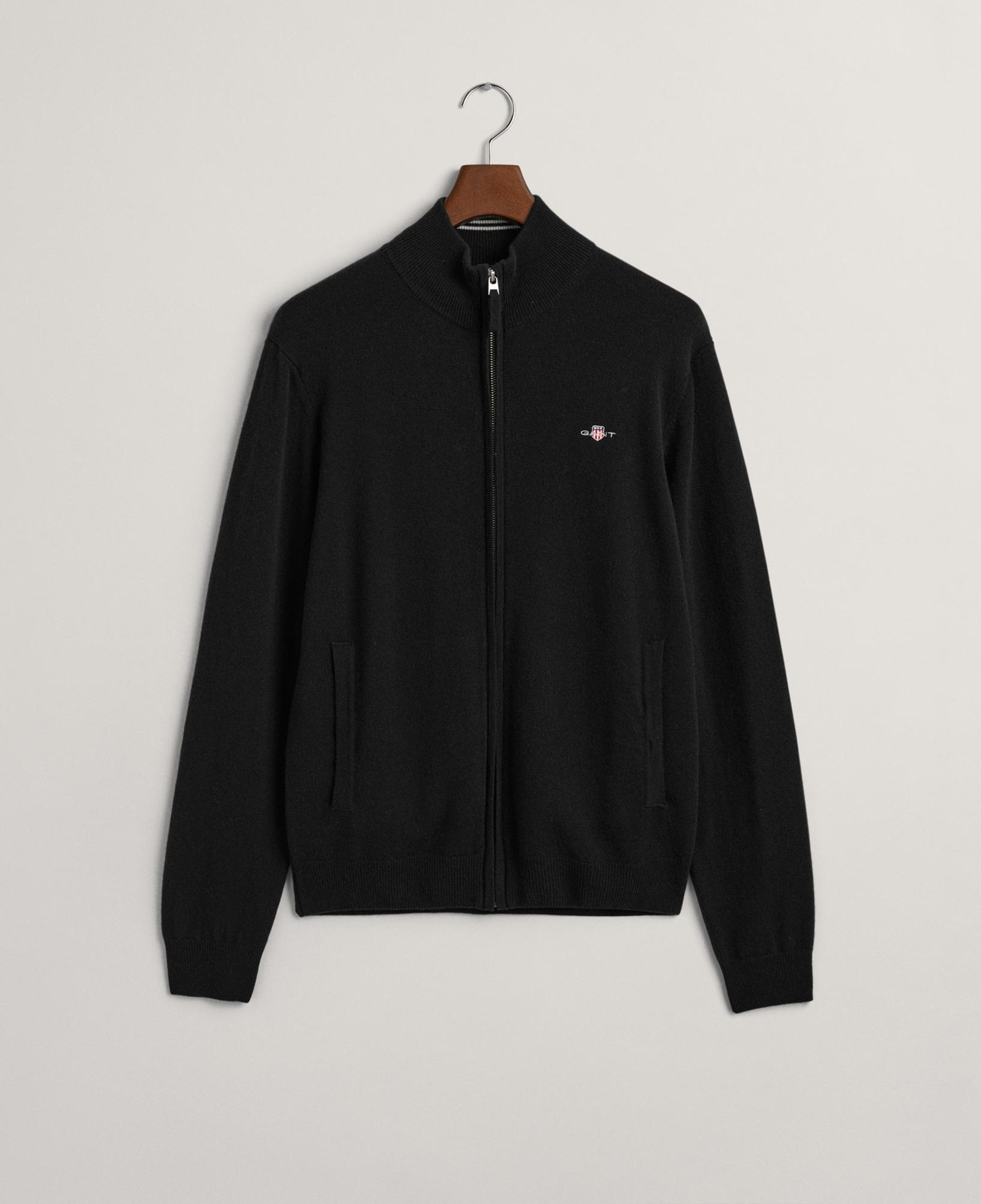 GANT Erkek Siyah Regular Fit Yün Hırka