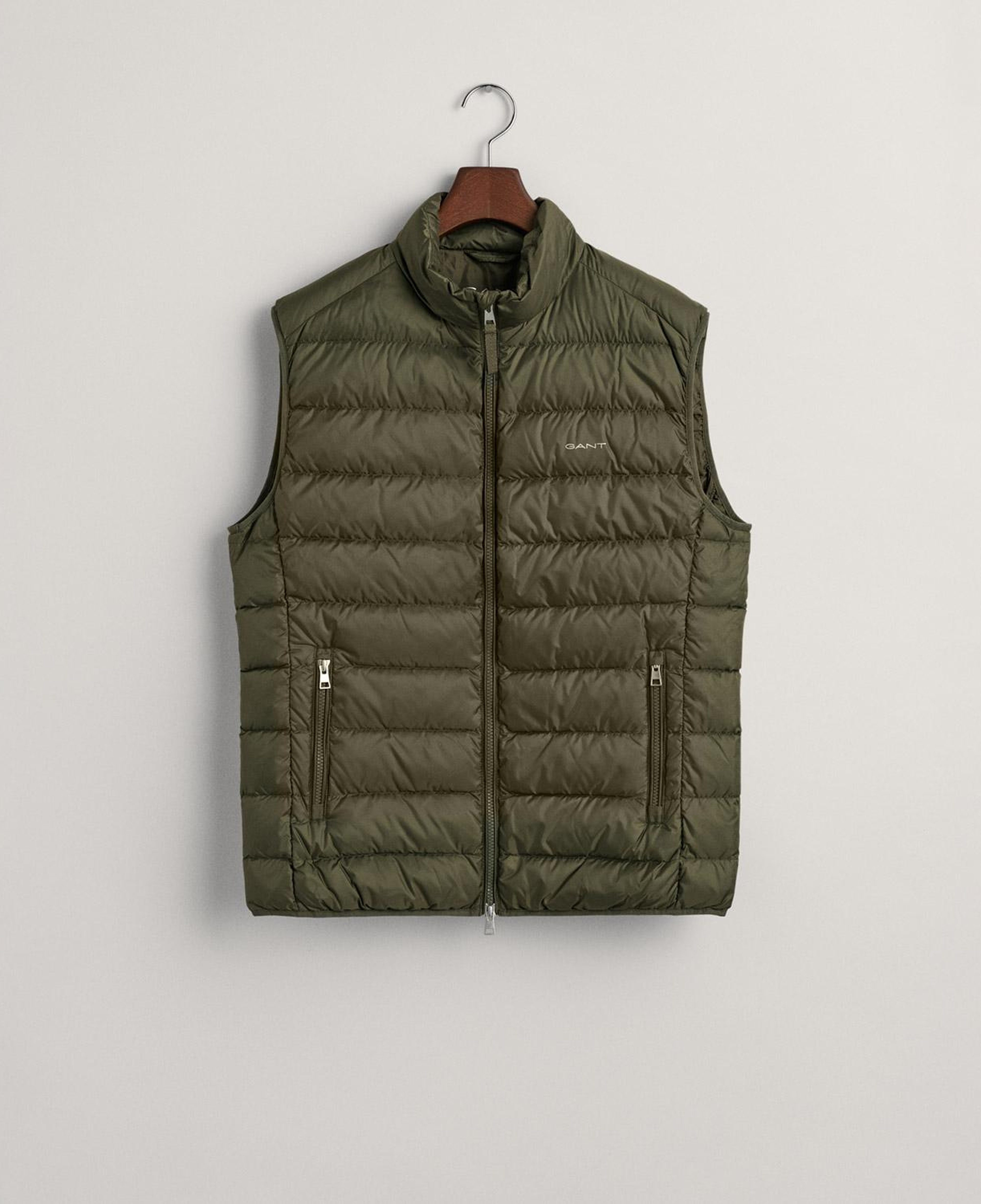 GANT Erkek Yeşil Regular Fit Dik Yaka Kapitone Yelek