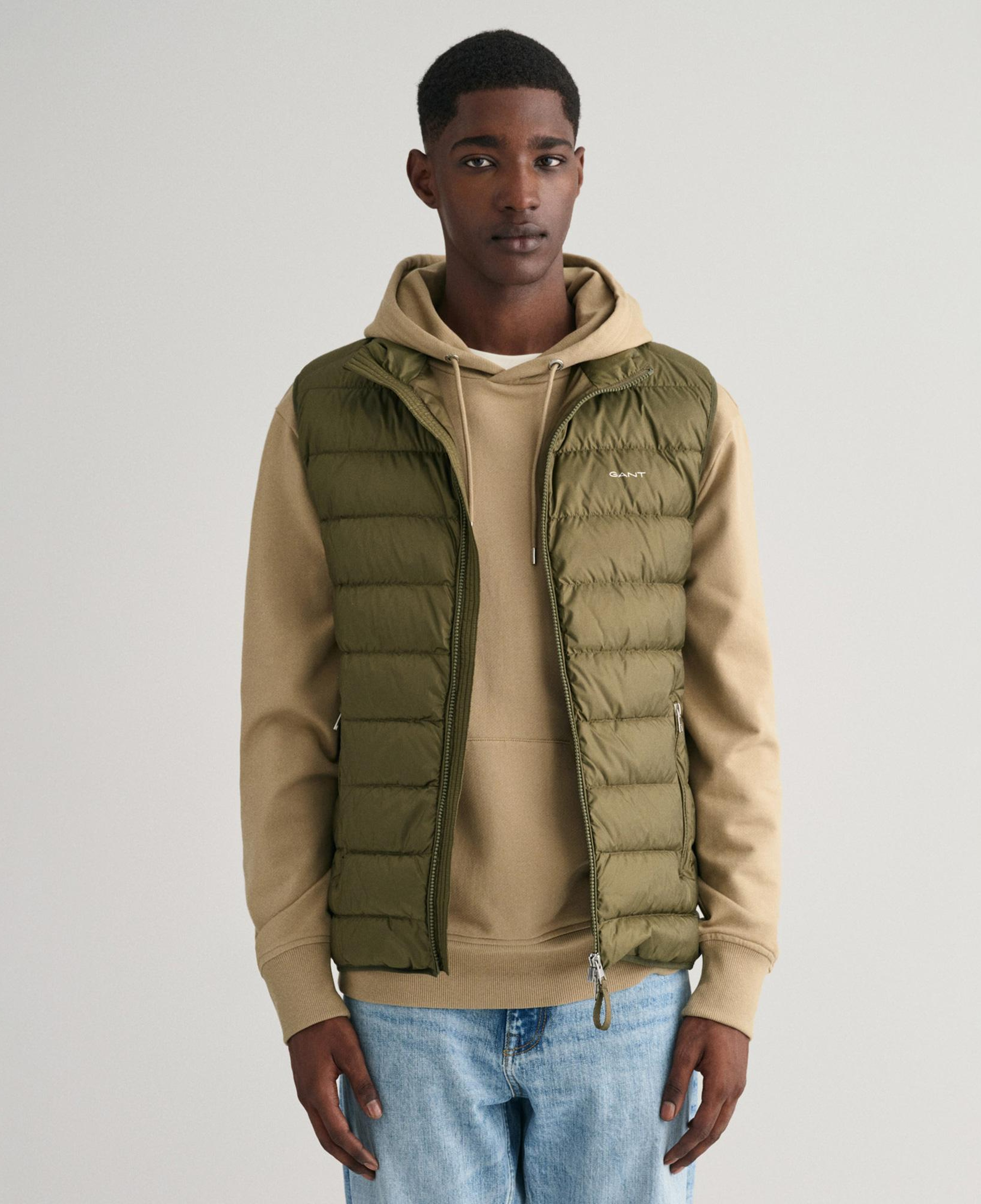 GANT Erkek Yeşil Regular Fit Dik Yaka Kapitone Yelek