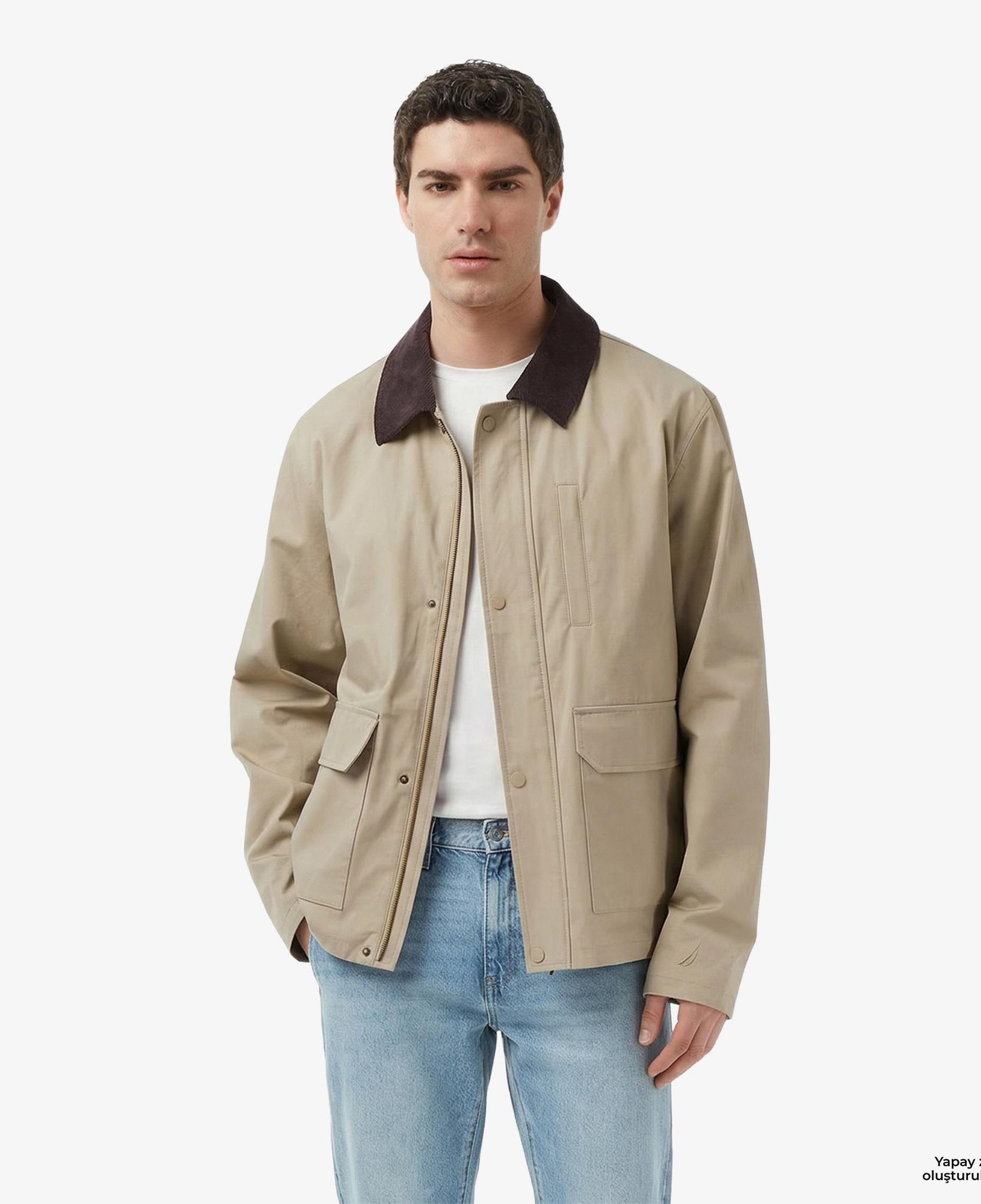 Nautica Erkek Bej Regular Fit Ceket