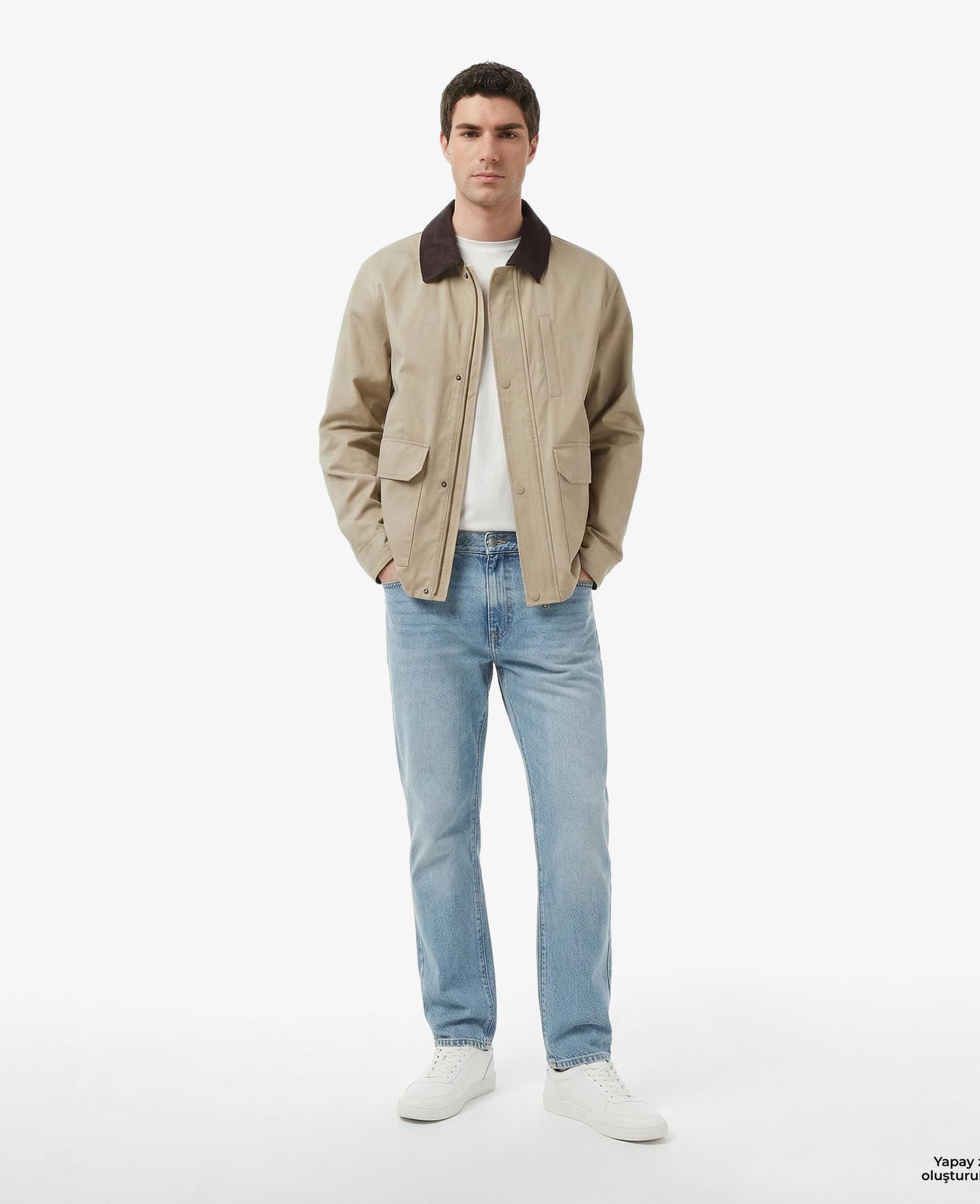Nautica Erkek Bej Regular Fit Ceket
