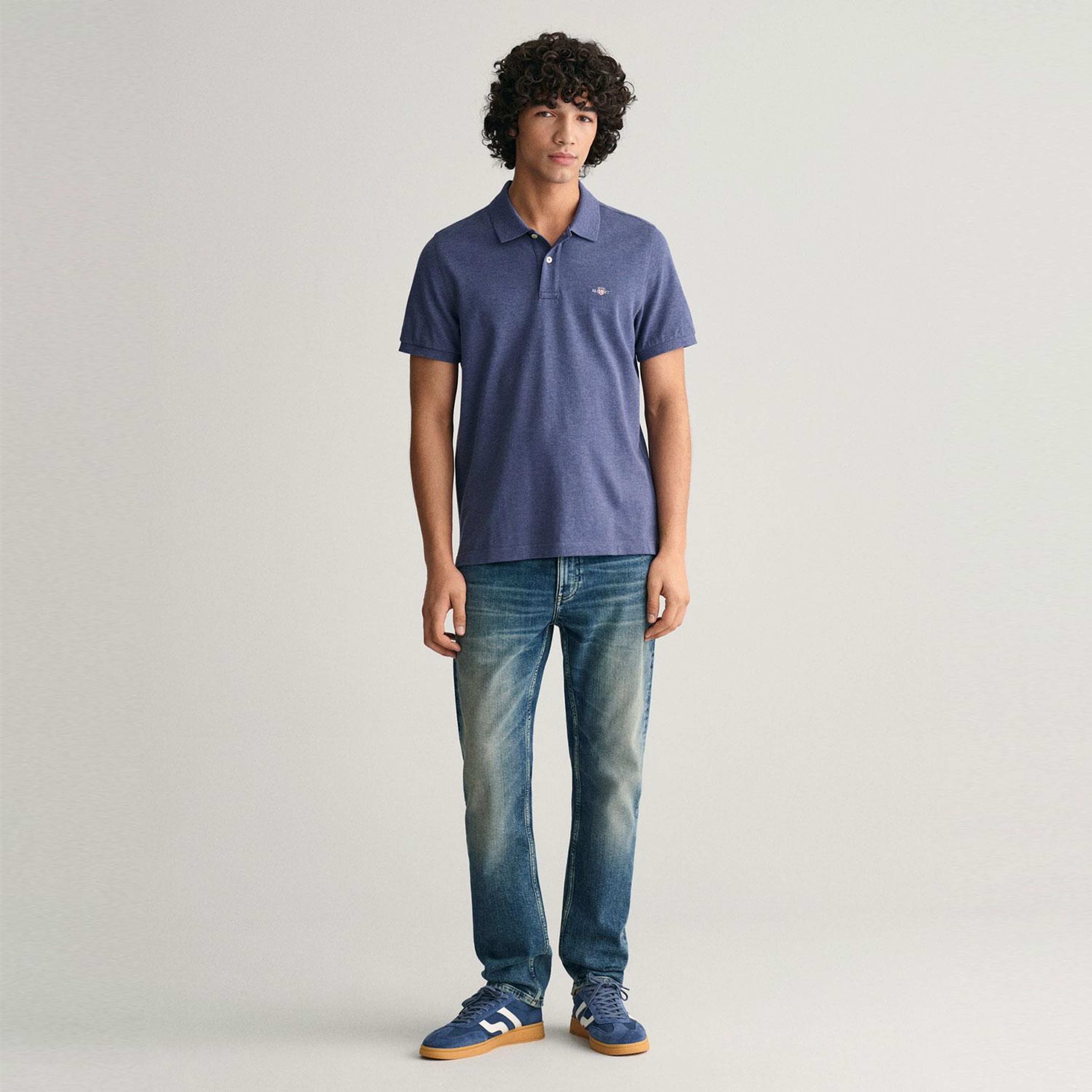 GANT Erkek Lacivert Regular Fit Polo