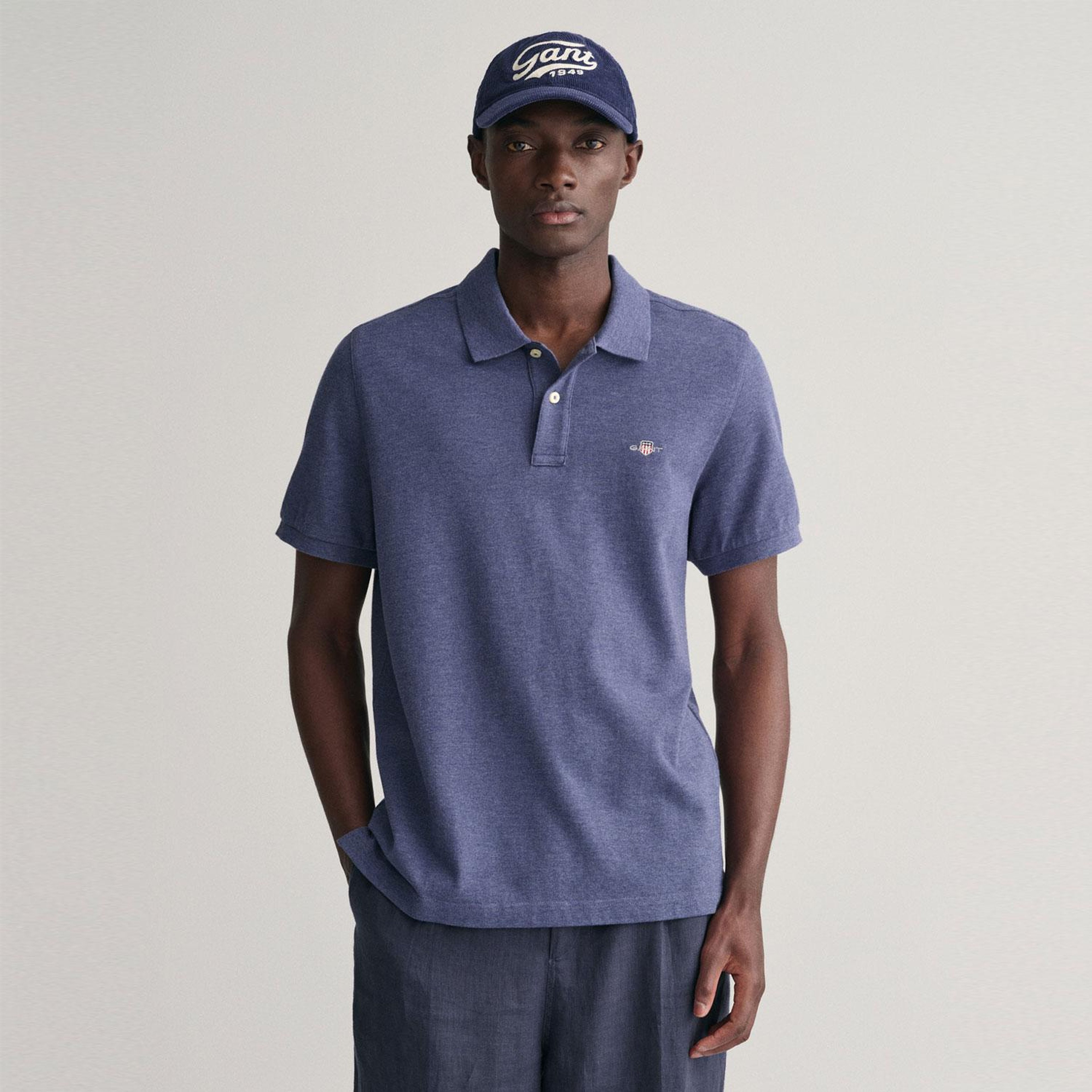 GANT Erkek Lacivert Regular Fit Polo