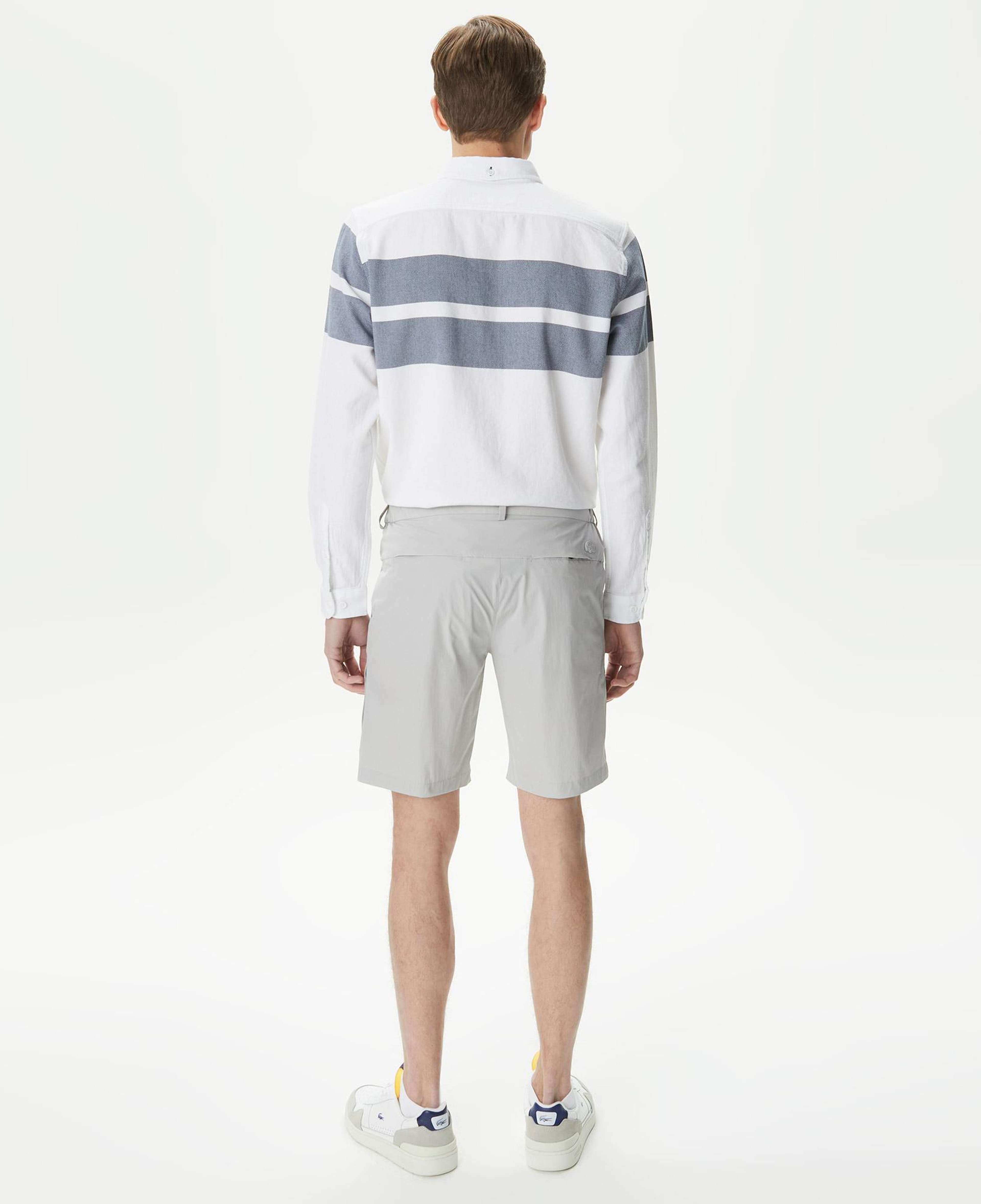 Erkek Slim Fit Gri Bermuda