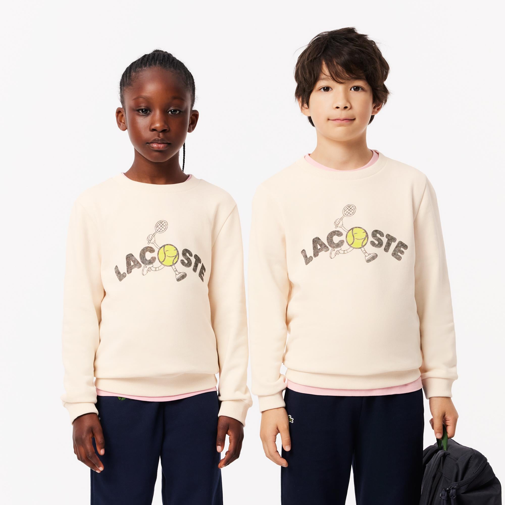 Çocuk Baskılı Bej Sweatshirt