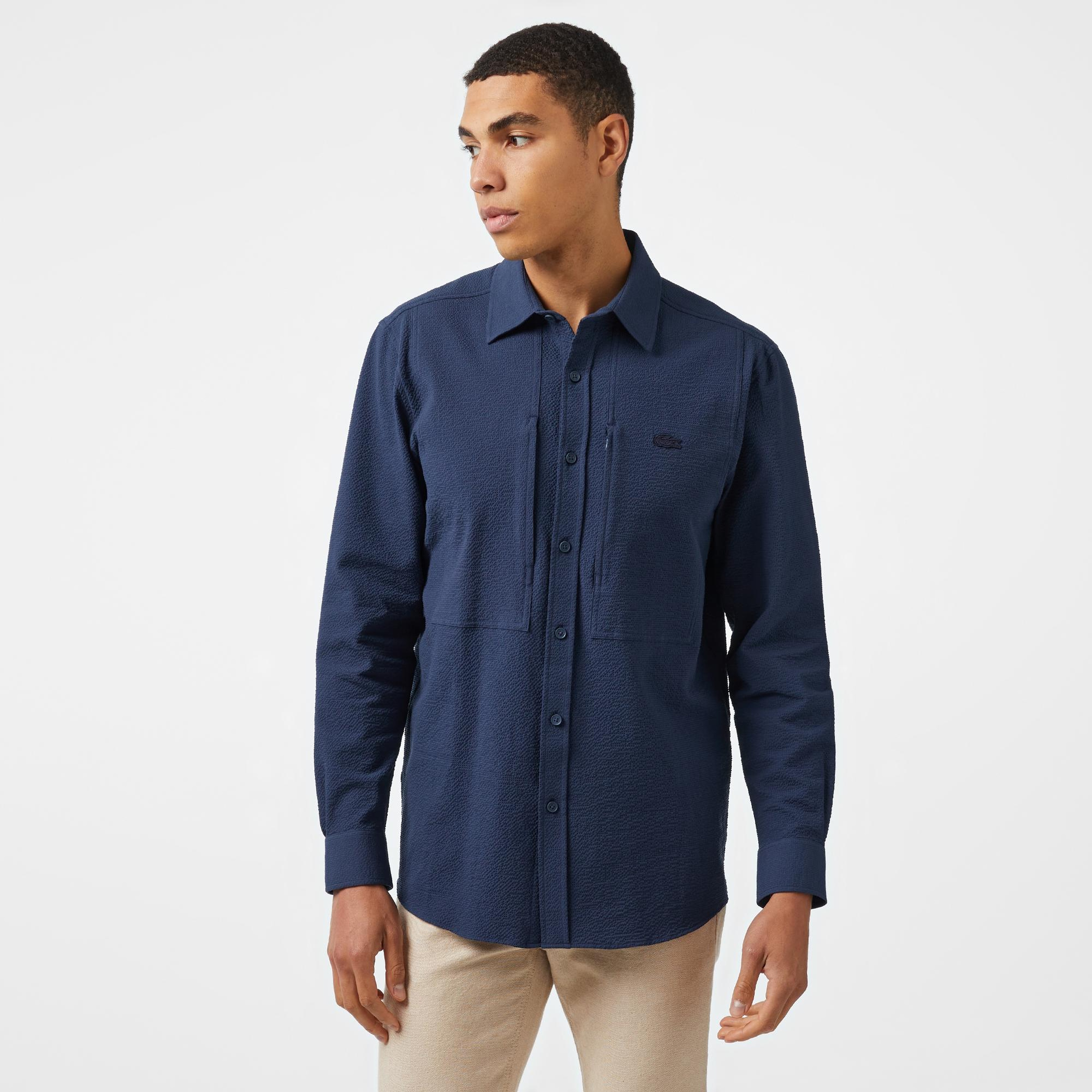 Lacoste Erkek Regular Fit Lacivert Gömlek