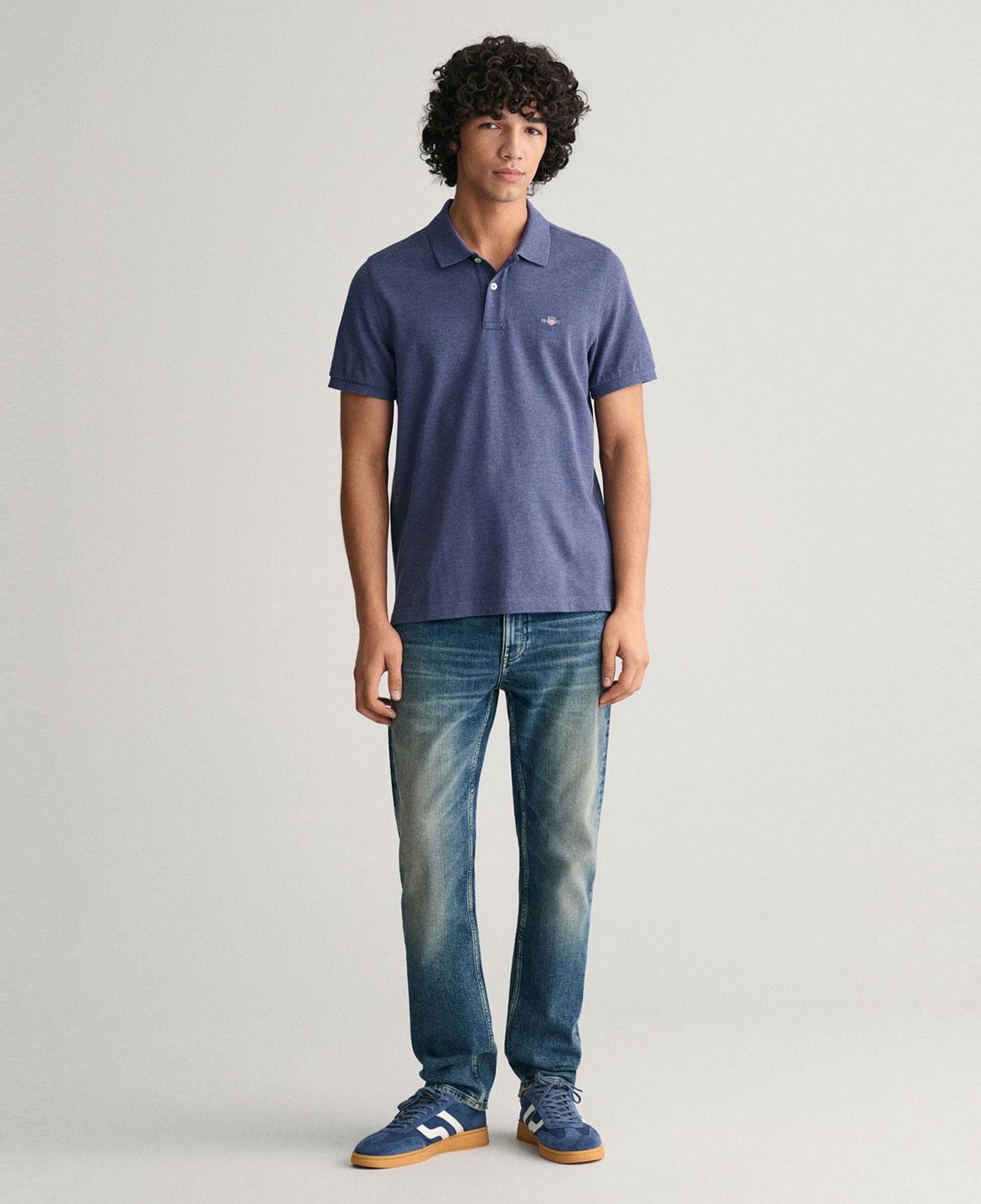 GANT Erkek Lacivert Regular Fit Polo