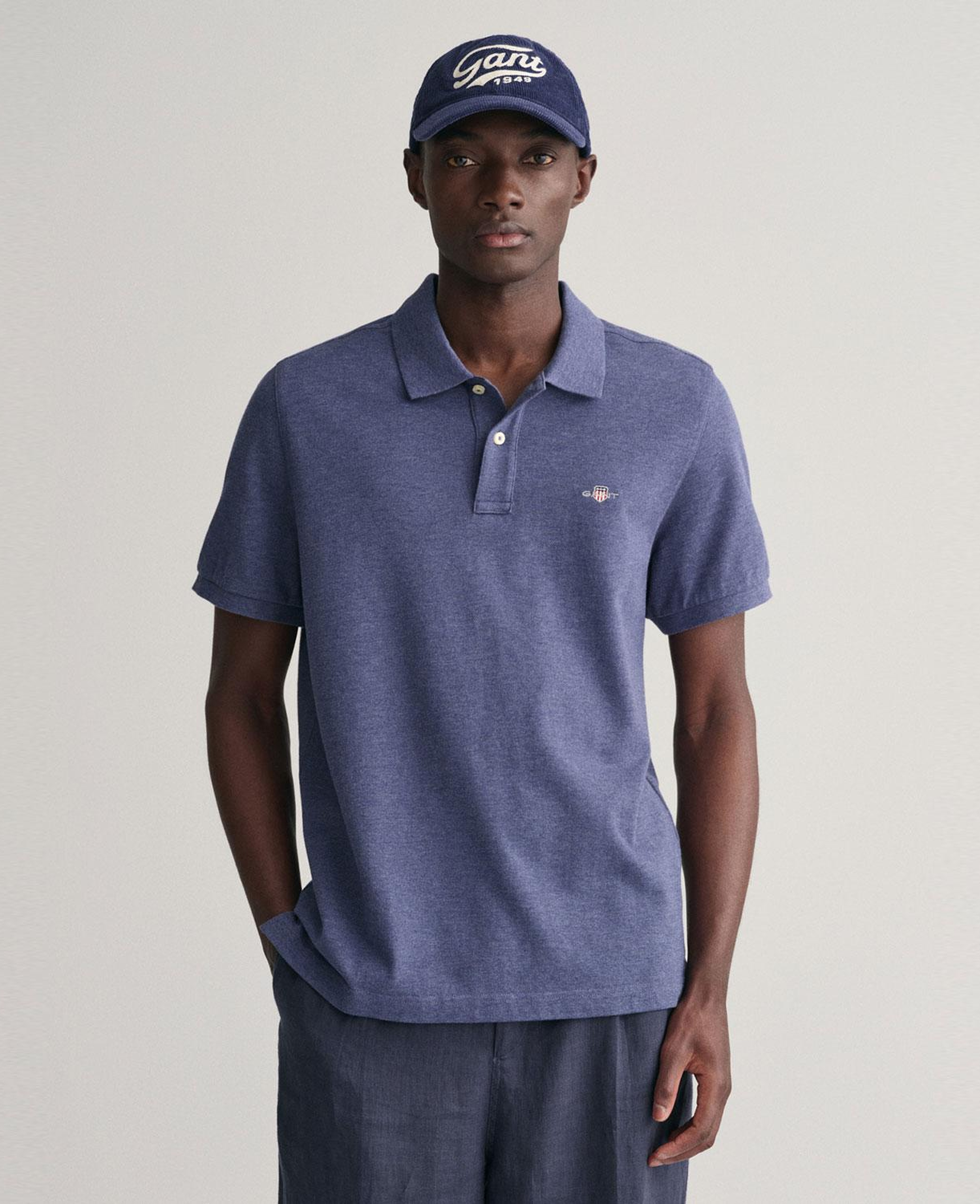 GANT Erkek Lacivert Regular Fit Polo