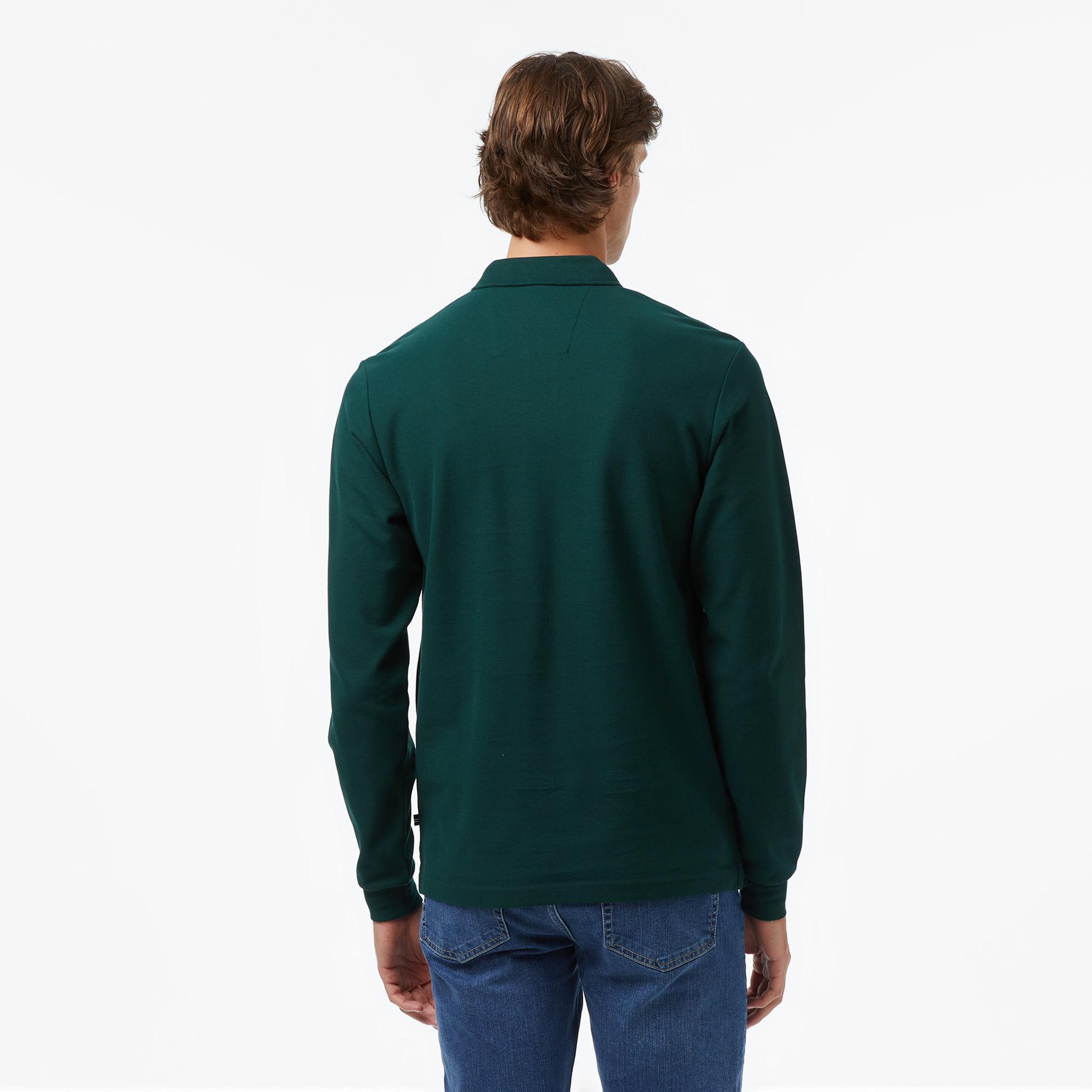 Nautica Erkek Yeşil Classic Fit Uzun Kollu Polo Yaka T-Shirt