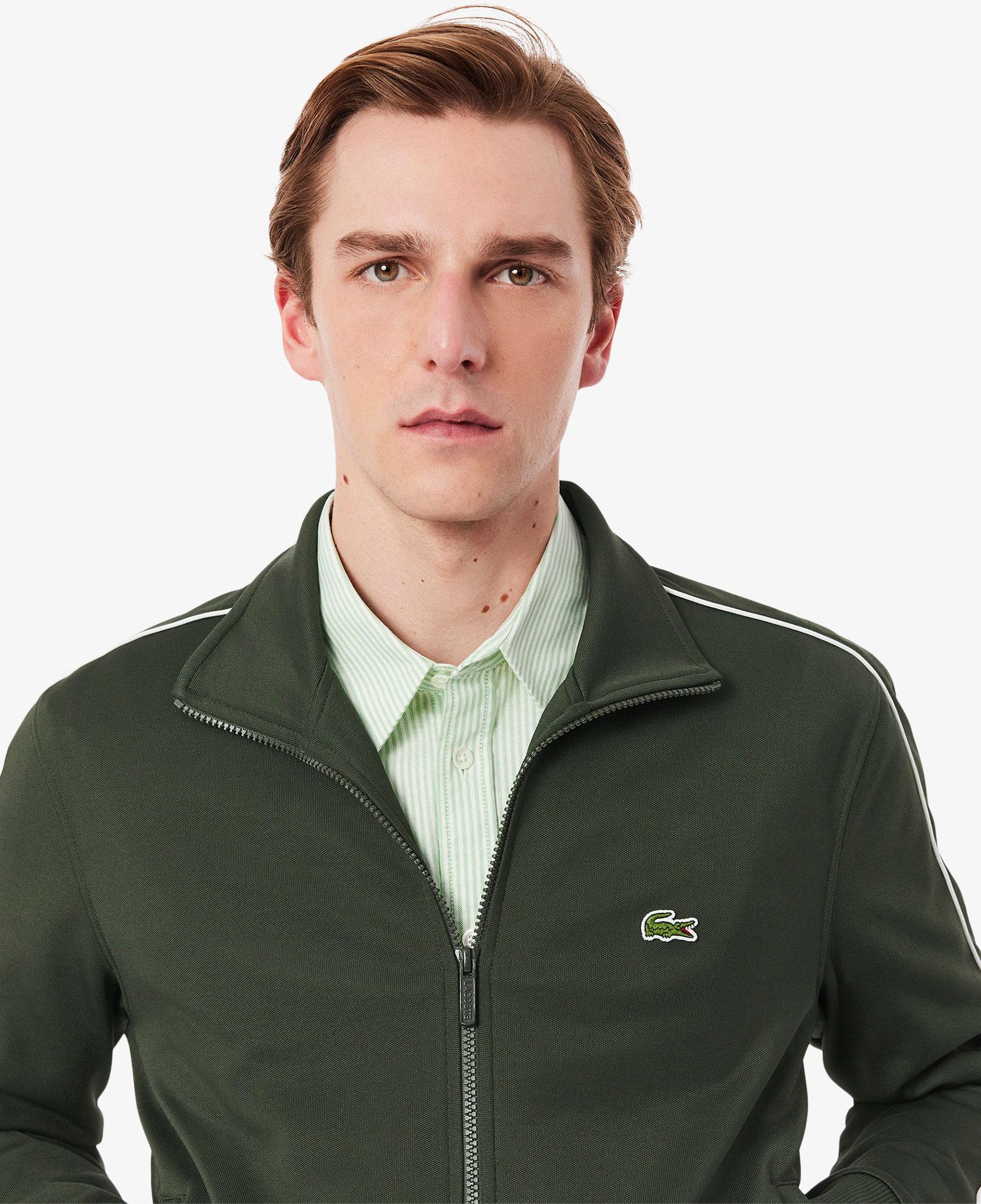 Lacoste Erkek Regular Fit Fermuarlı Koyu Yeşil Sweatshirt