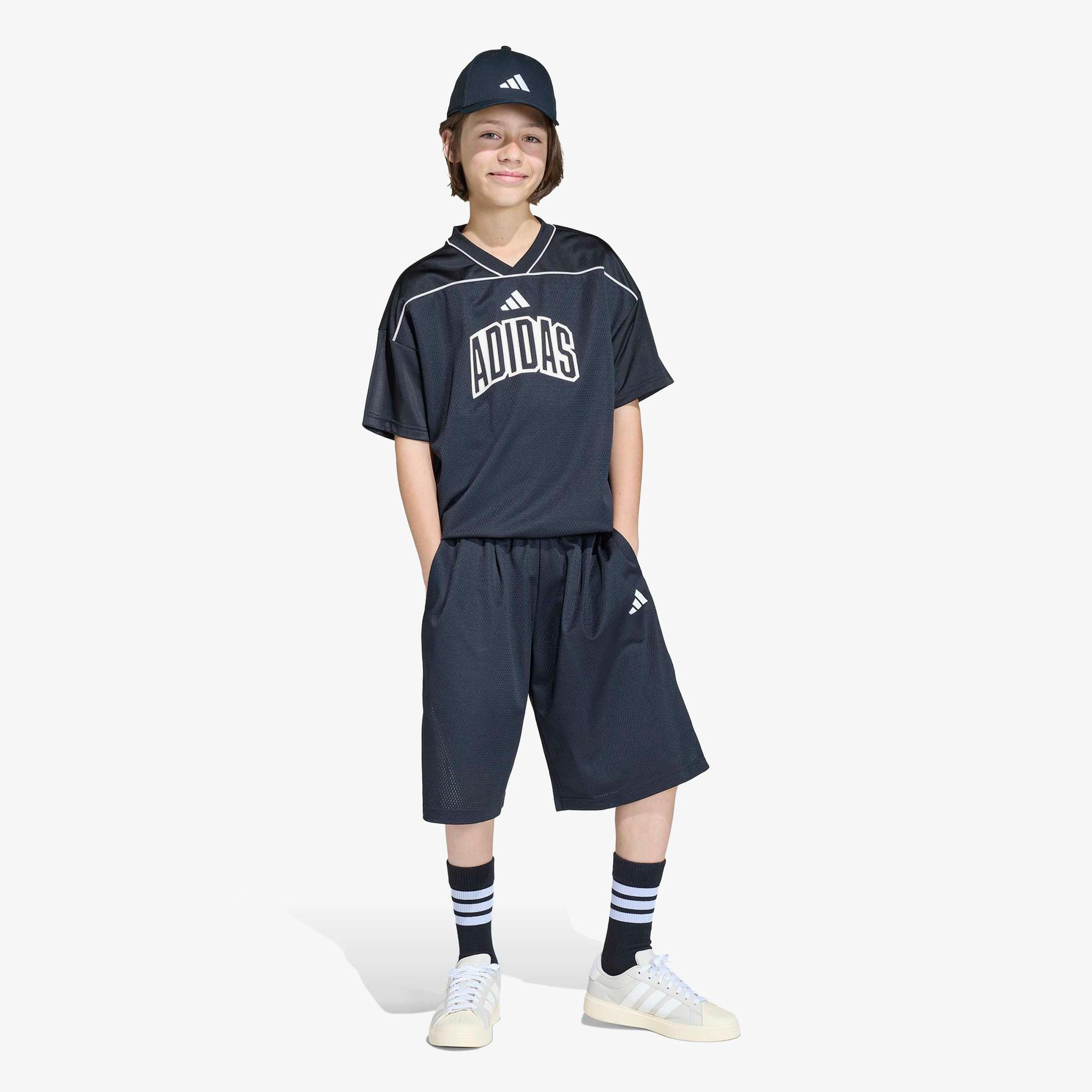 adidas Stadium File Basketball Çocuk Siyah T-Shirt