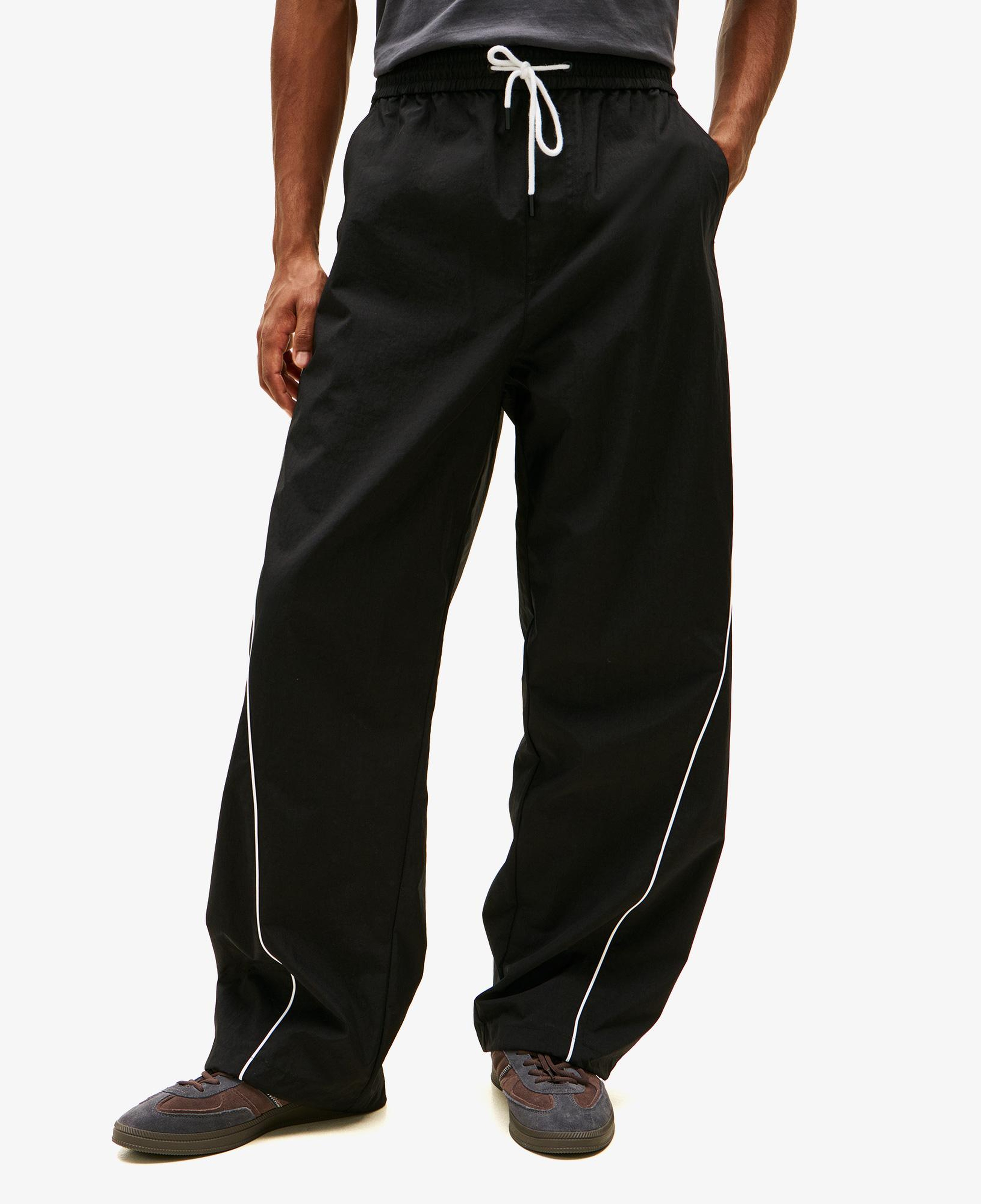 Tommy Hilfiger Theo Parachute Track Erkek Siyah Pantolon
